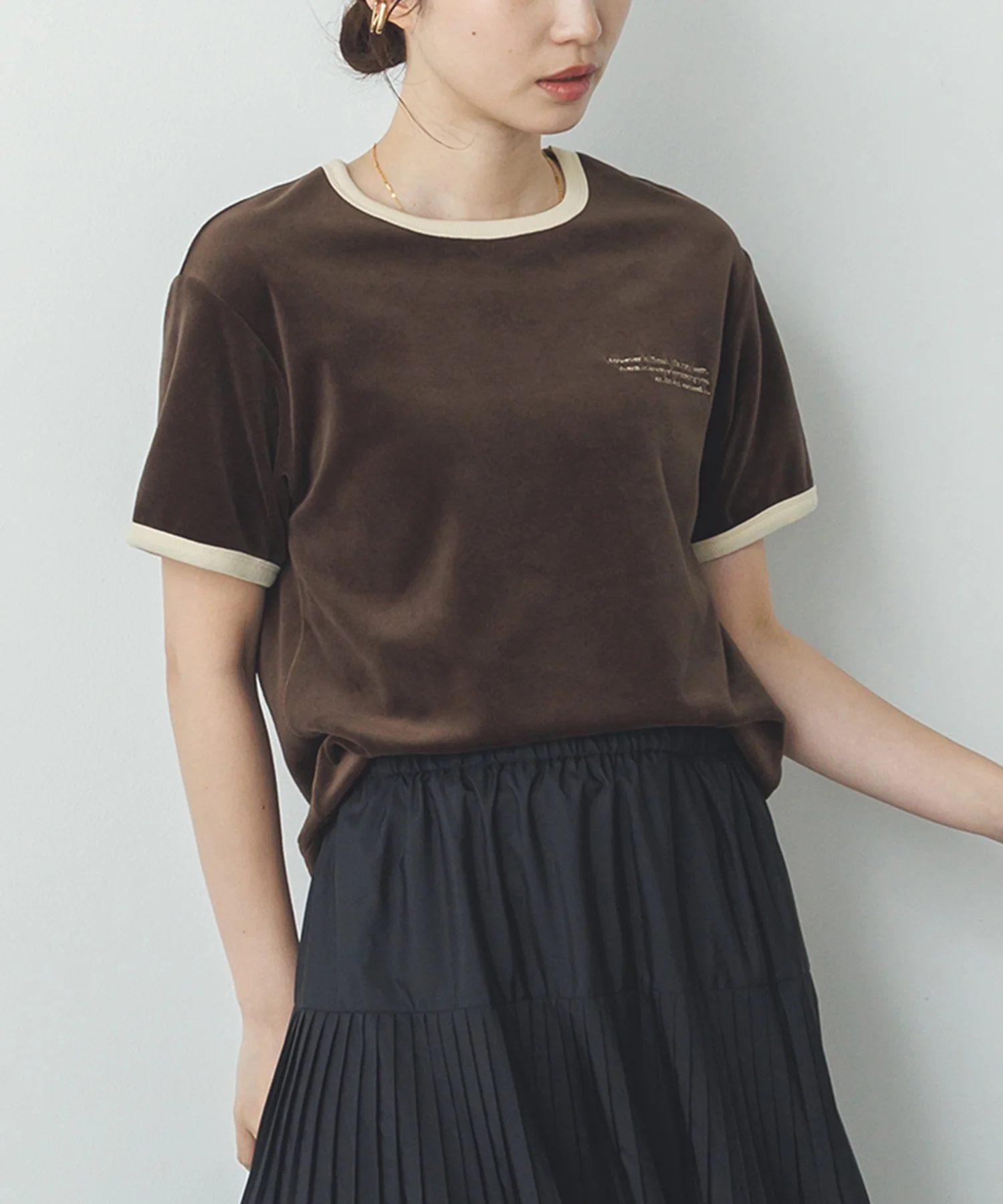 ベロア リンガーTシャツ