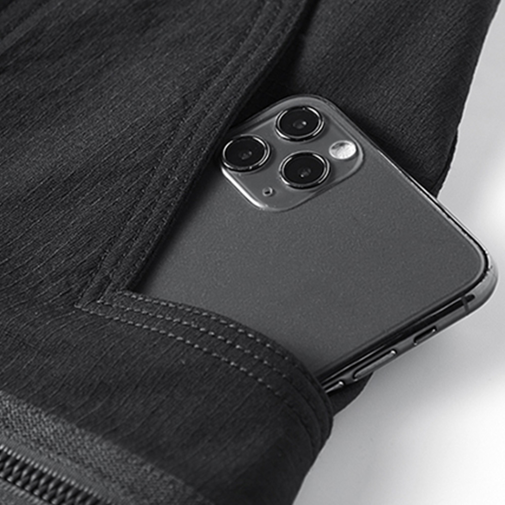 防水・耐引裂　取り外し可能なグログランテープ付き パラシュートパンツ