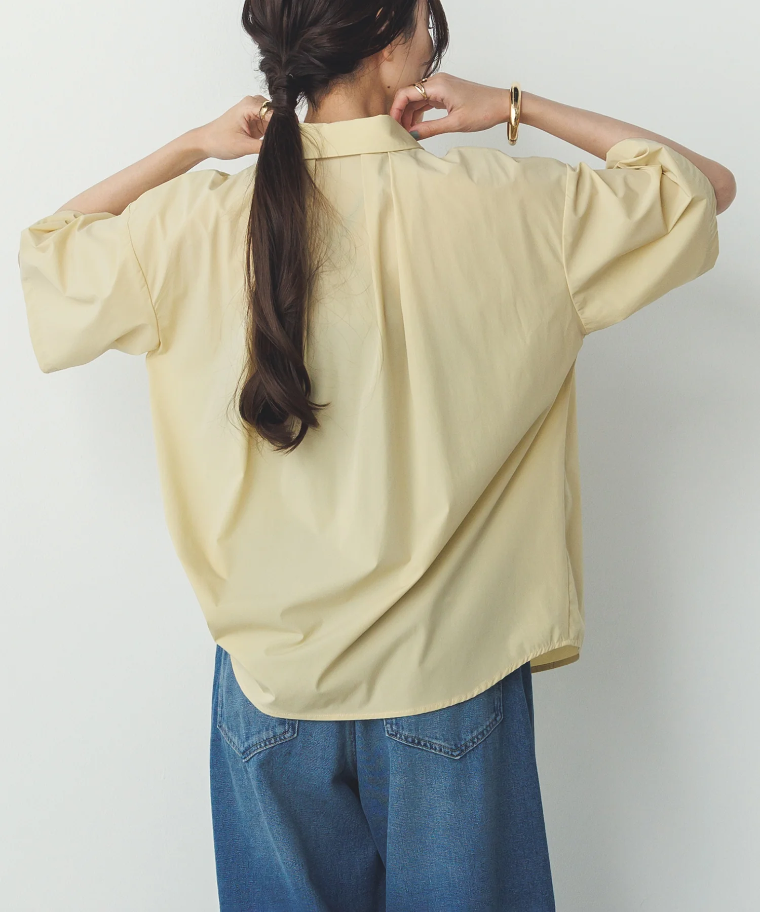 【新色追加】【接触冷感】 バックタックシャツ