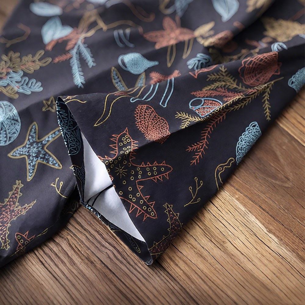 「潮干狩り」マリンモチーフプリント半袖シャツ