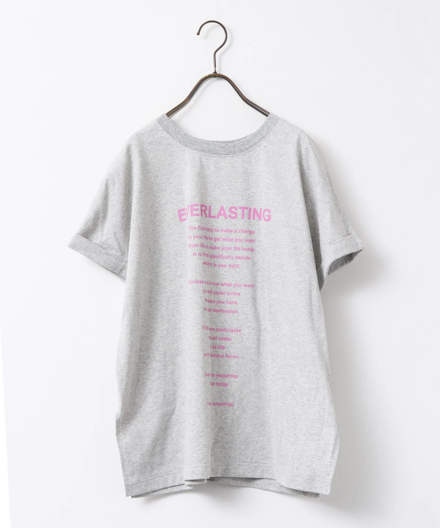 前後2WAY ロゴプリントTシャツ