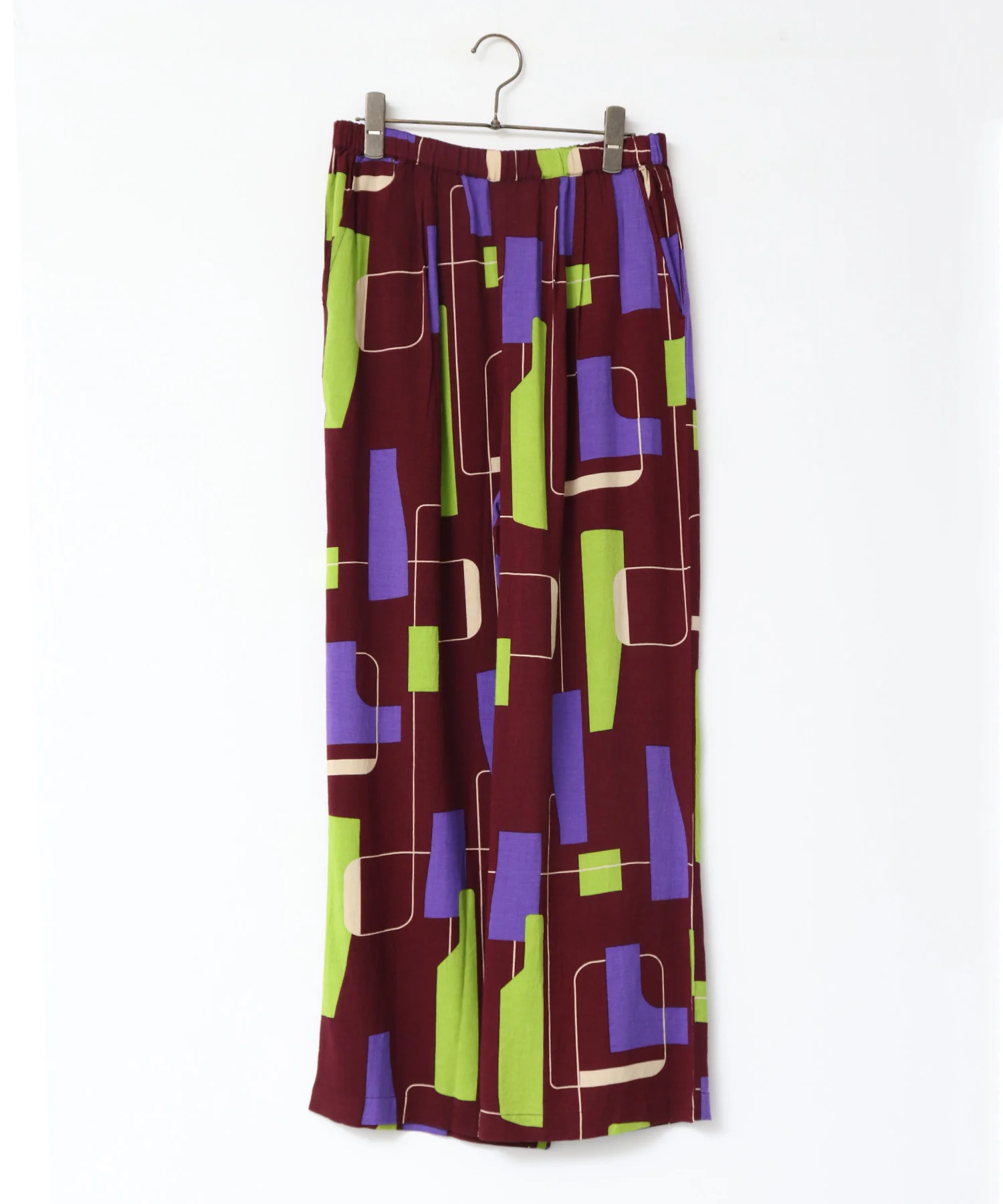 レーヨン スラブプリント イージーパンツ