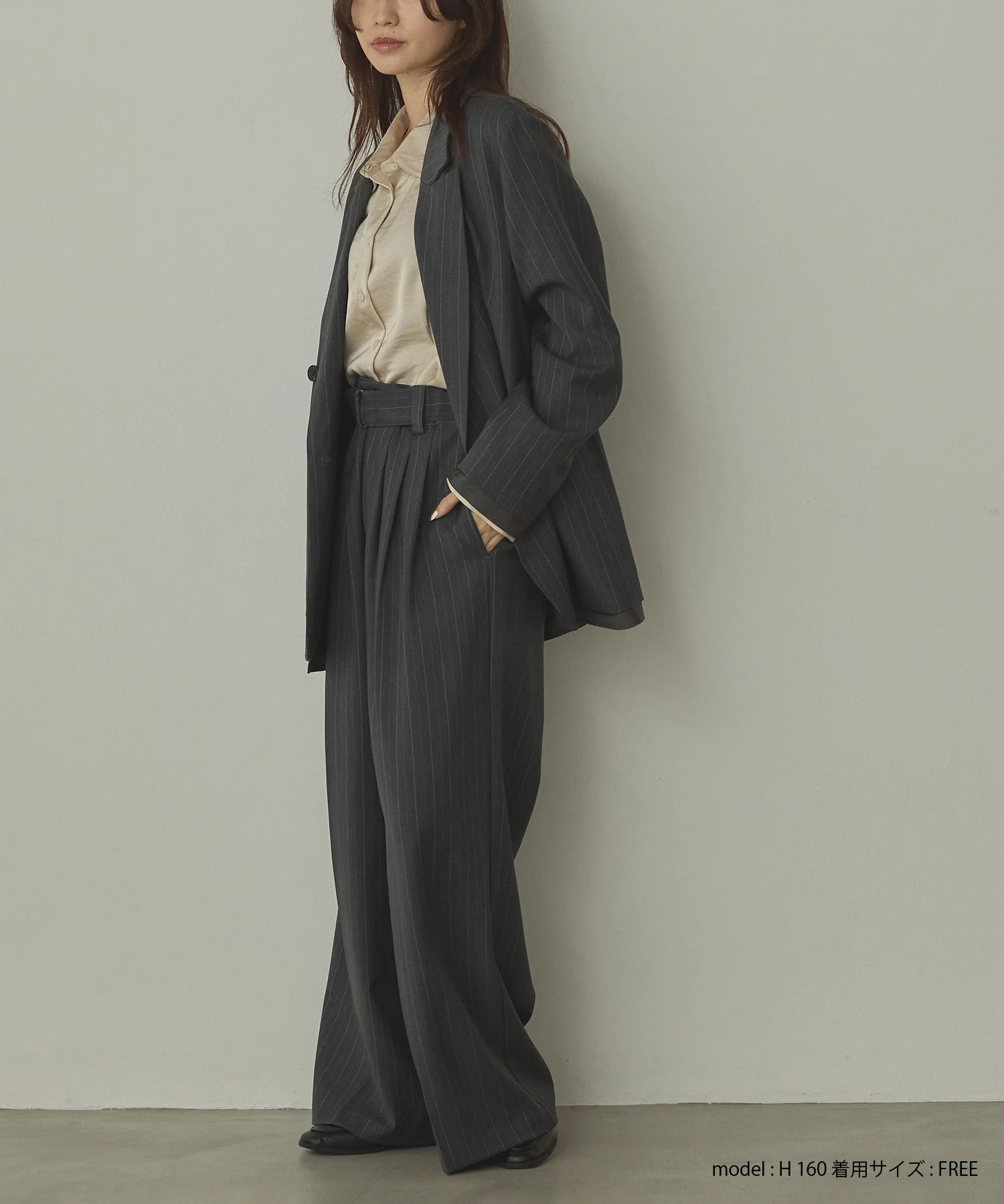 ストライプ ダブルジャケット