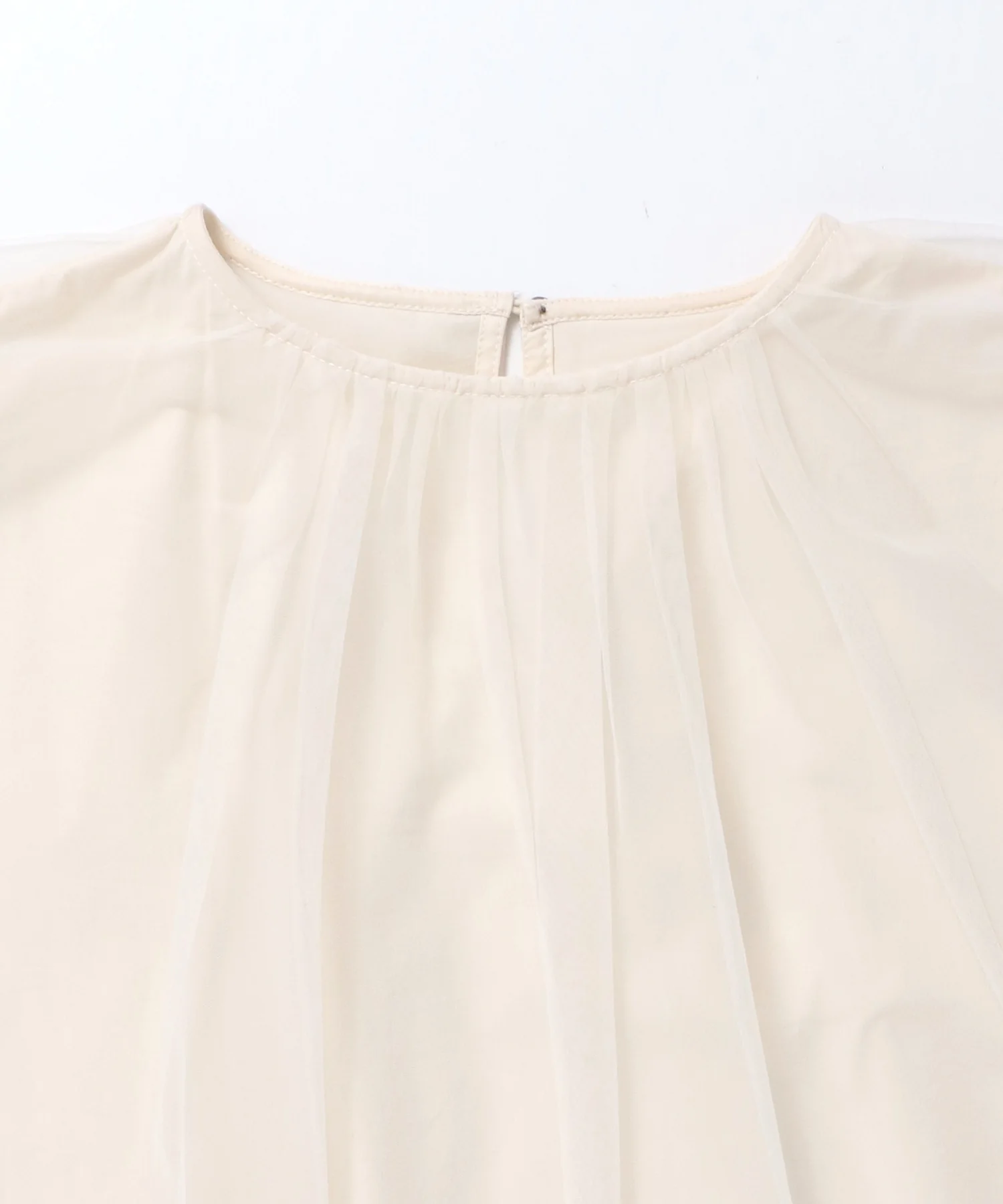 【接触冷感】チュールレイヤードトップス