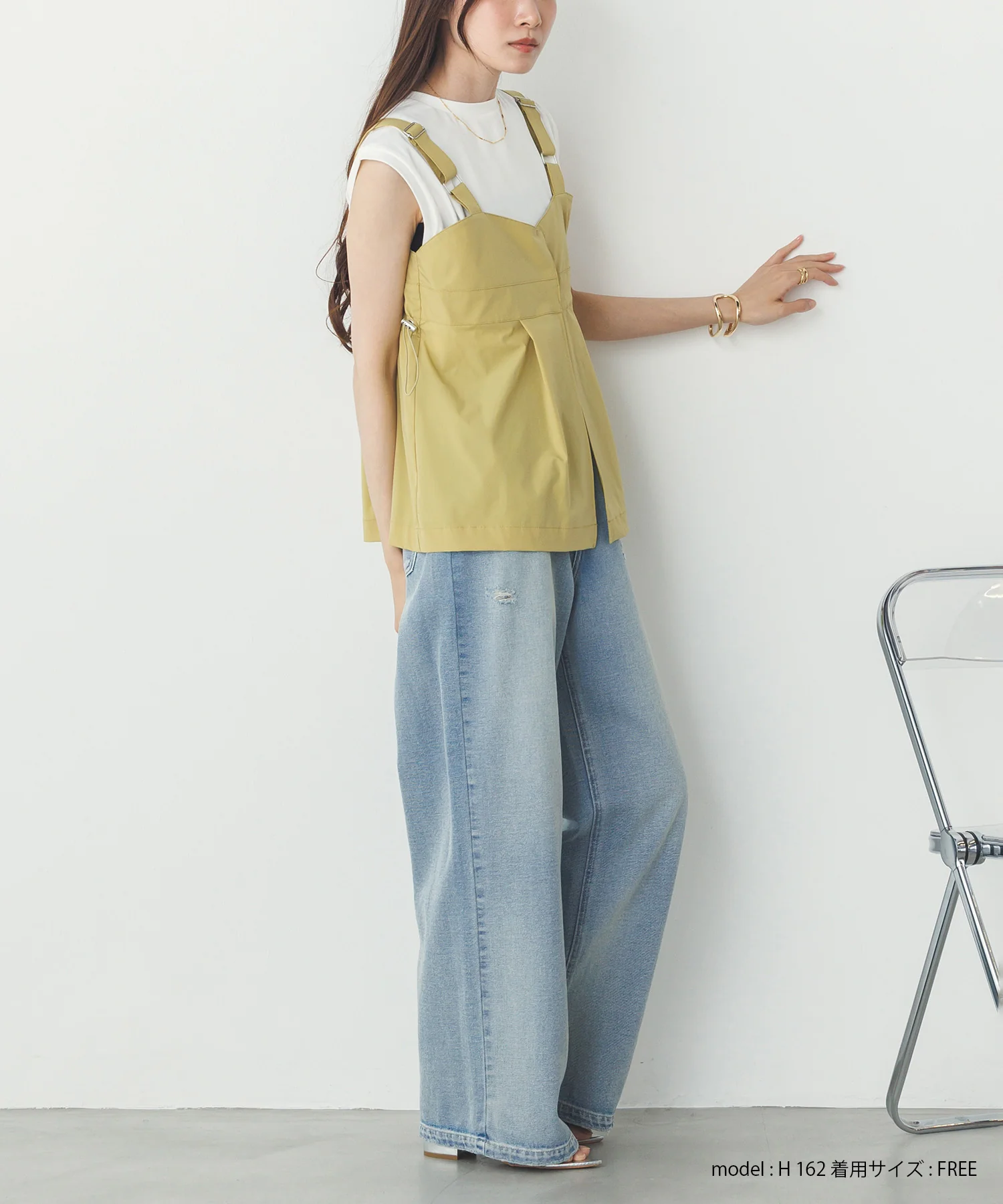 【接触冷感】2WAY バックドロストビスチェ