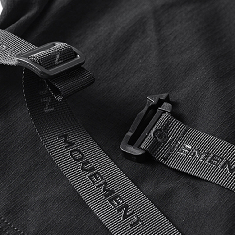 防水・耐引裂　取り外し可能なグログランテープ付き パラシュートパンツ