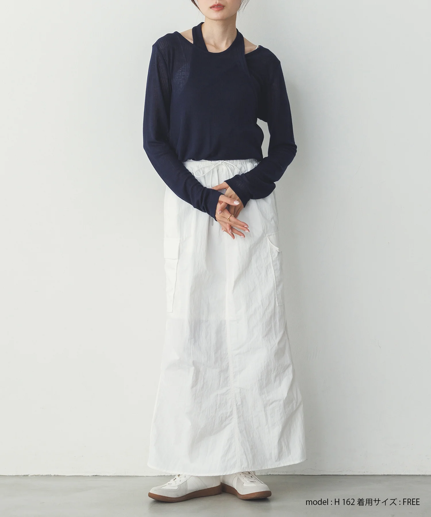 【WEB限定/別注】ランダムリブ レイヤード シアートップス