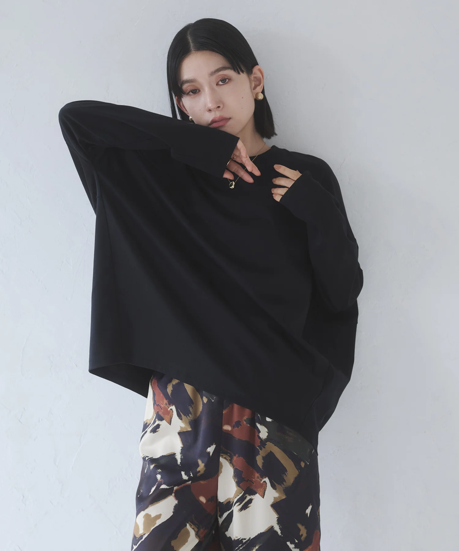 コクーンシルエット ロンT