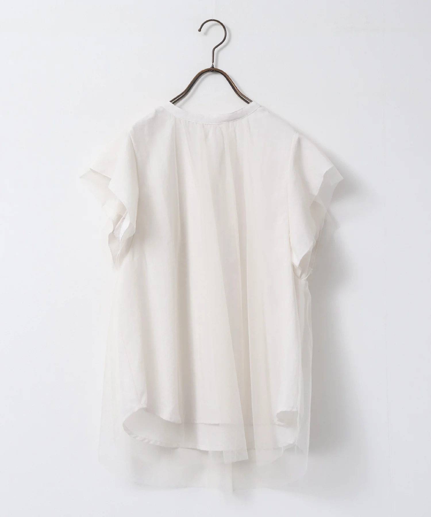 チュール レイヤードブラウス