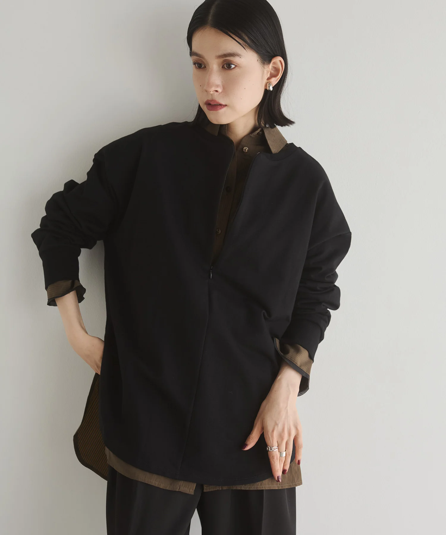 【WEB限定/別注】2WAY ハーフジップスウェット