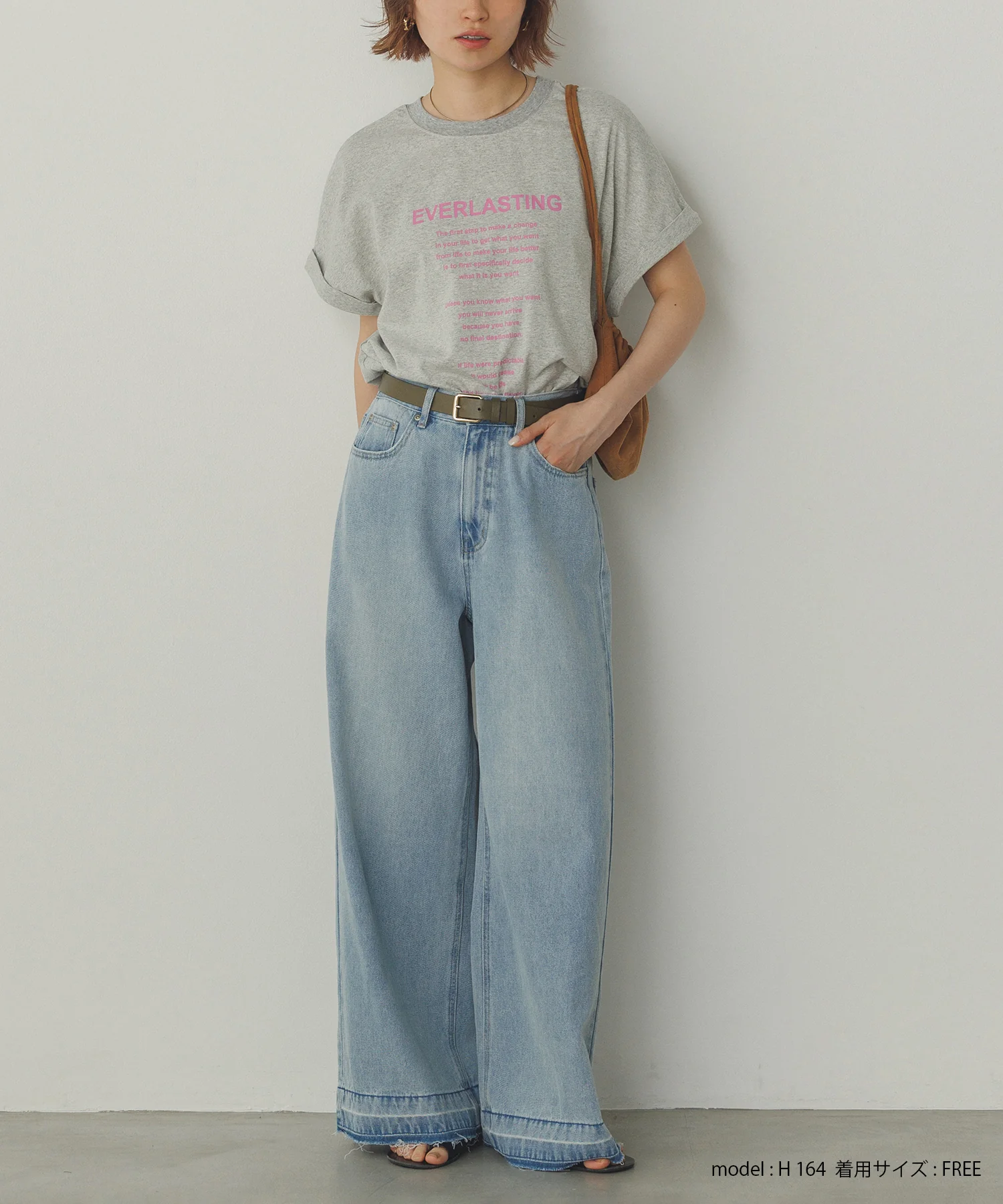 前後2WAY ロゴプリントTシャツ