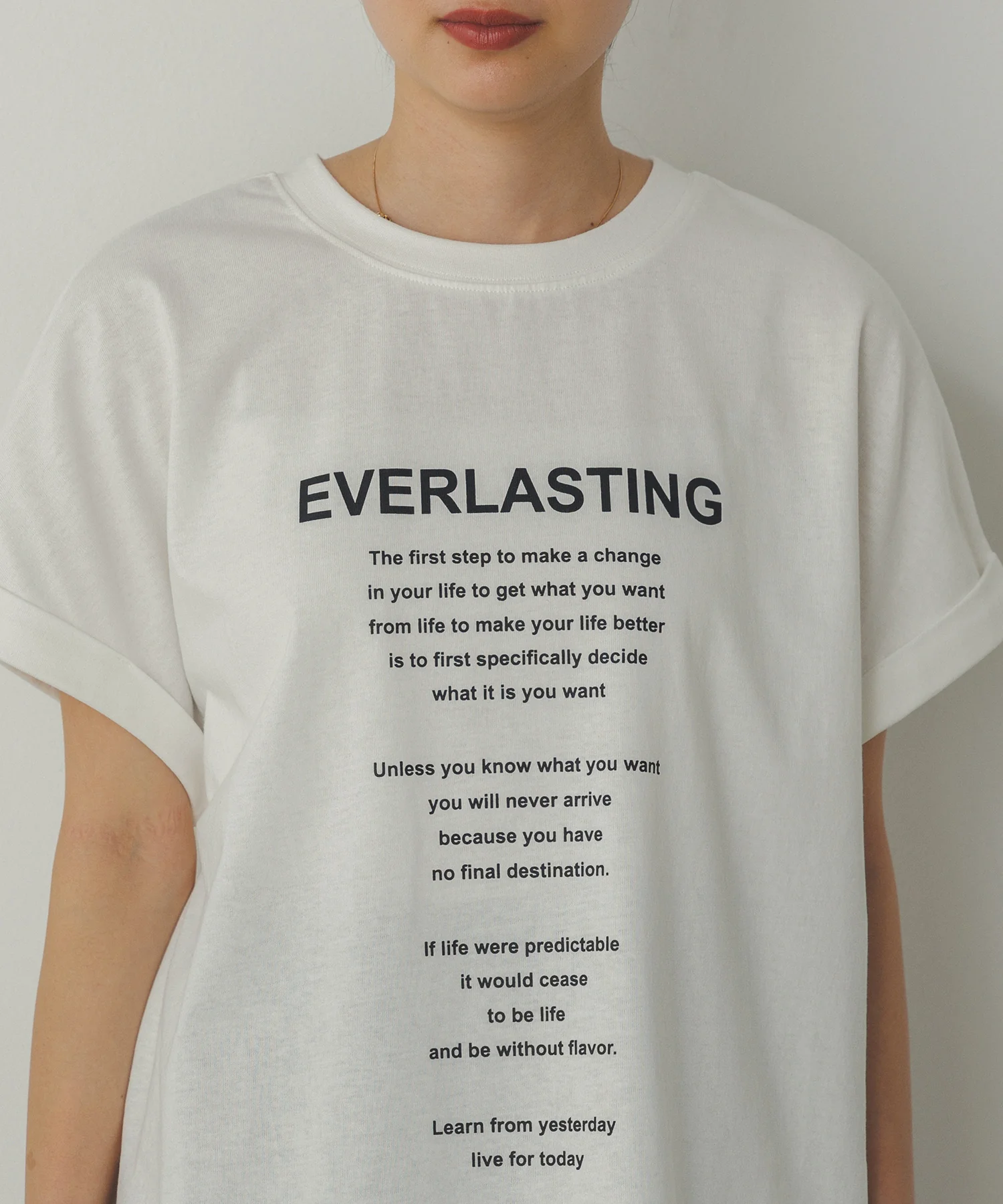 前後2WAY ロゴプリントTシャツ