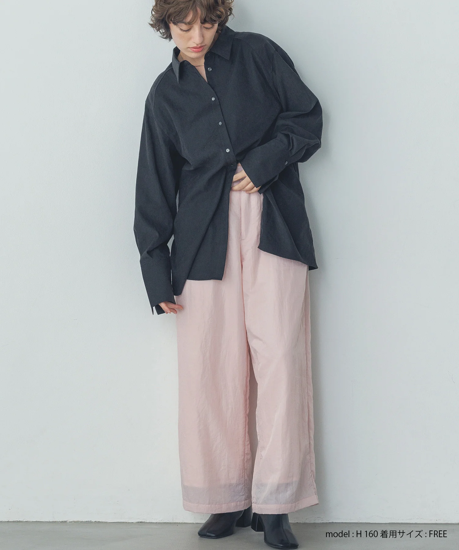 ナイロンツイル タックパンツ