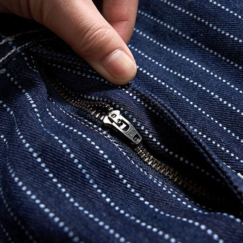 ストライプデニムオーバーオール