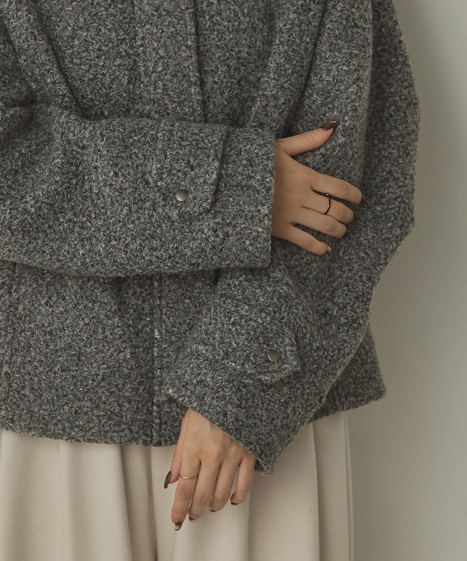 くるくるブークレ ショートブルゾン