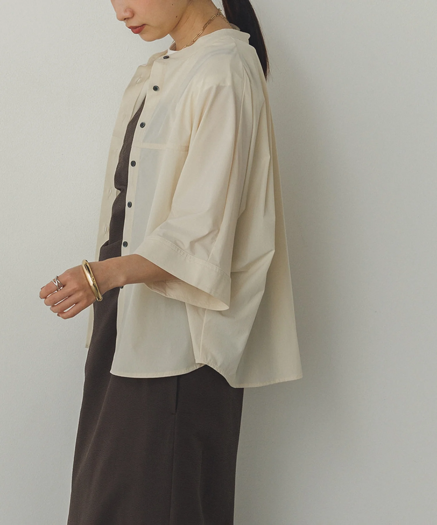 【接触冷感】ドルマンシャツ