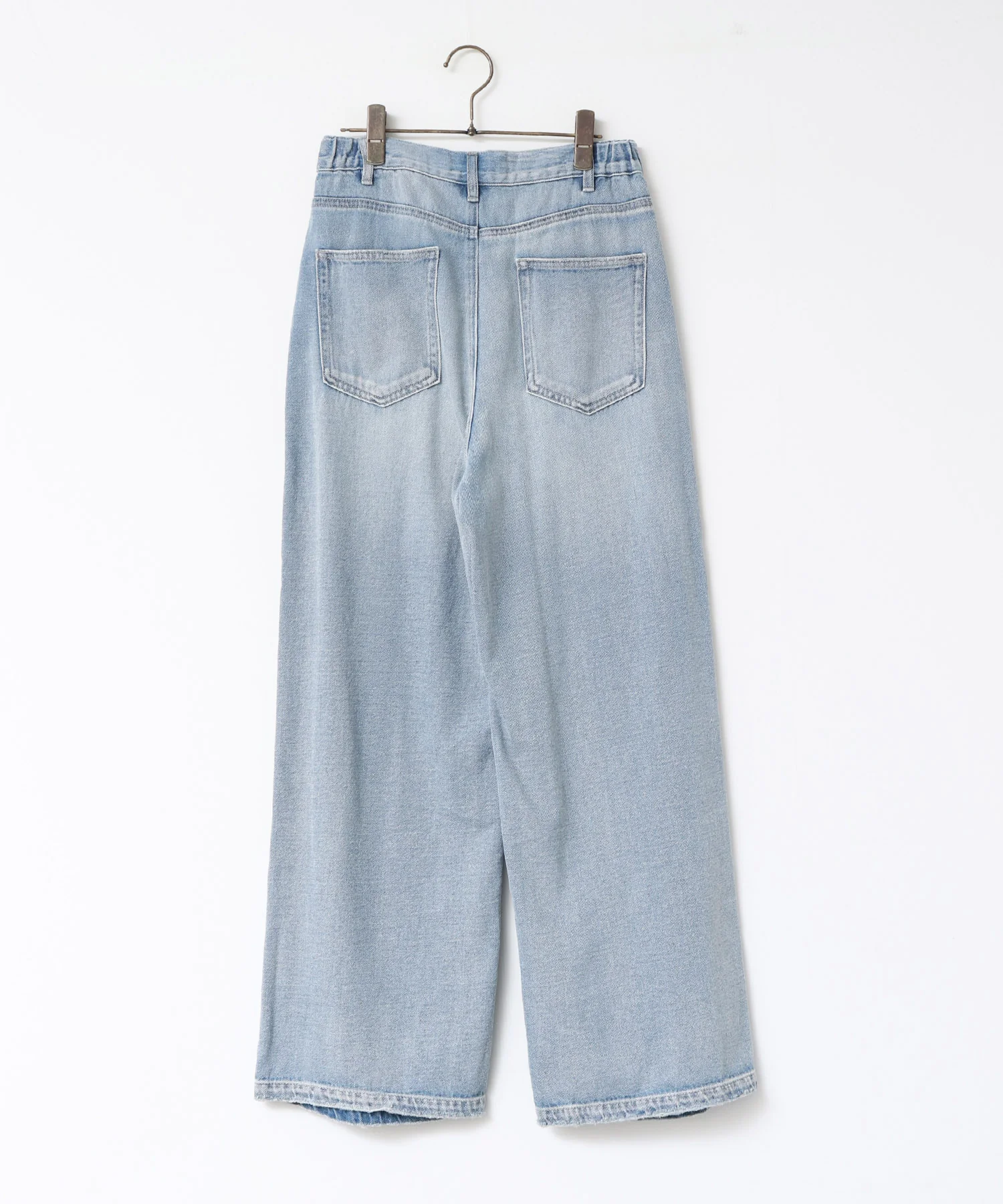 ダメージデニム ゆるストレートパンツ