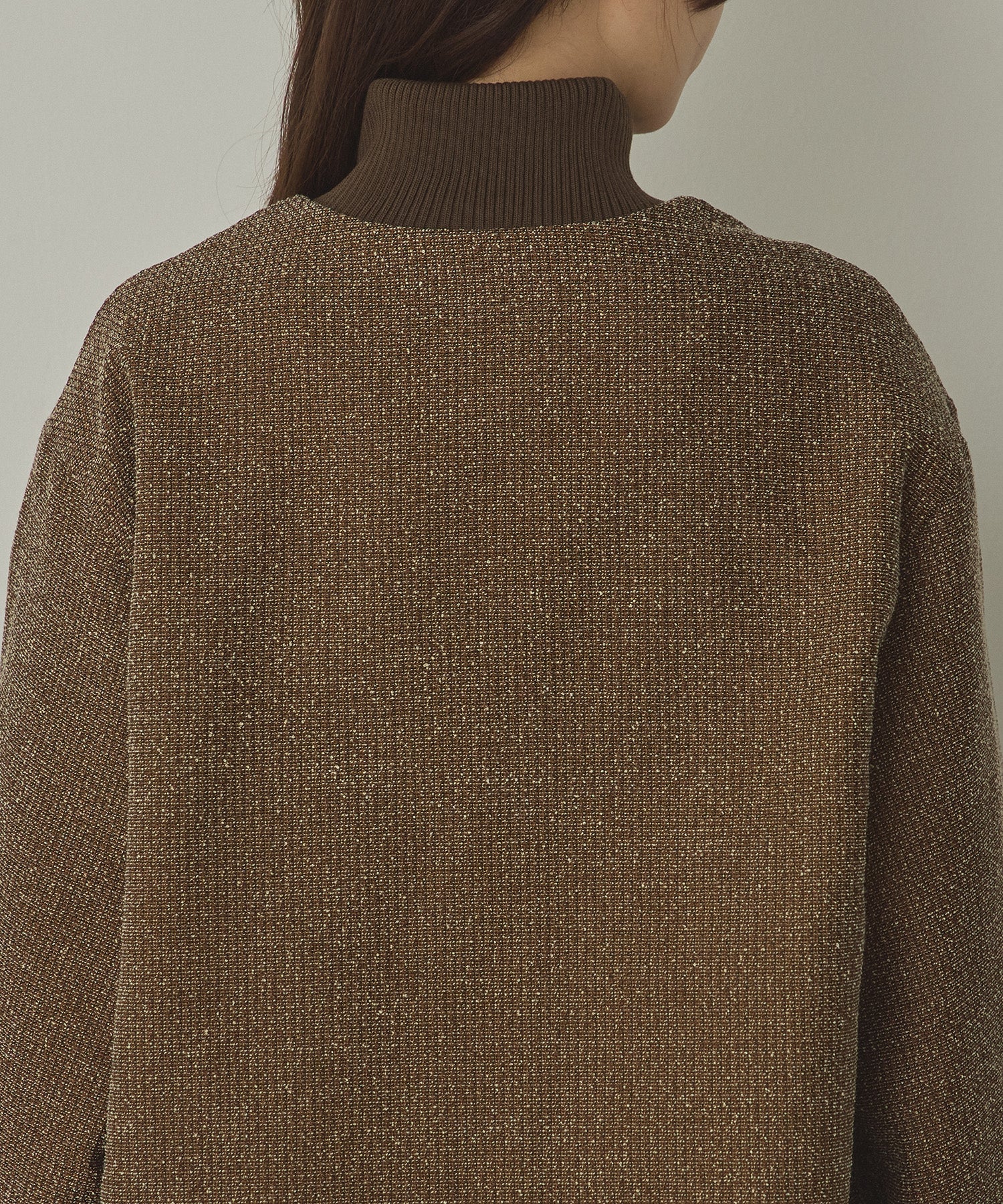 スタンドカラー ツィードブルゾン