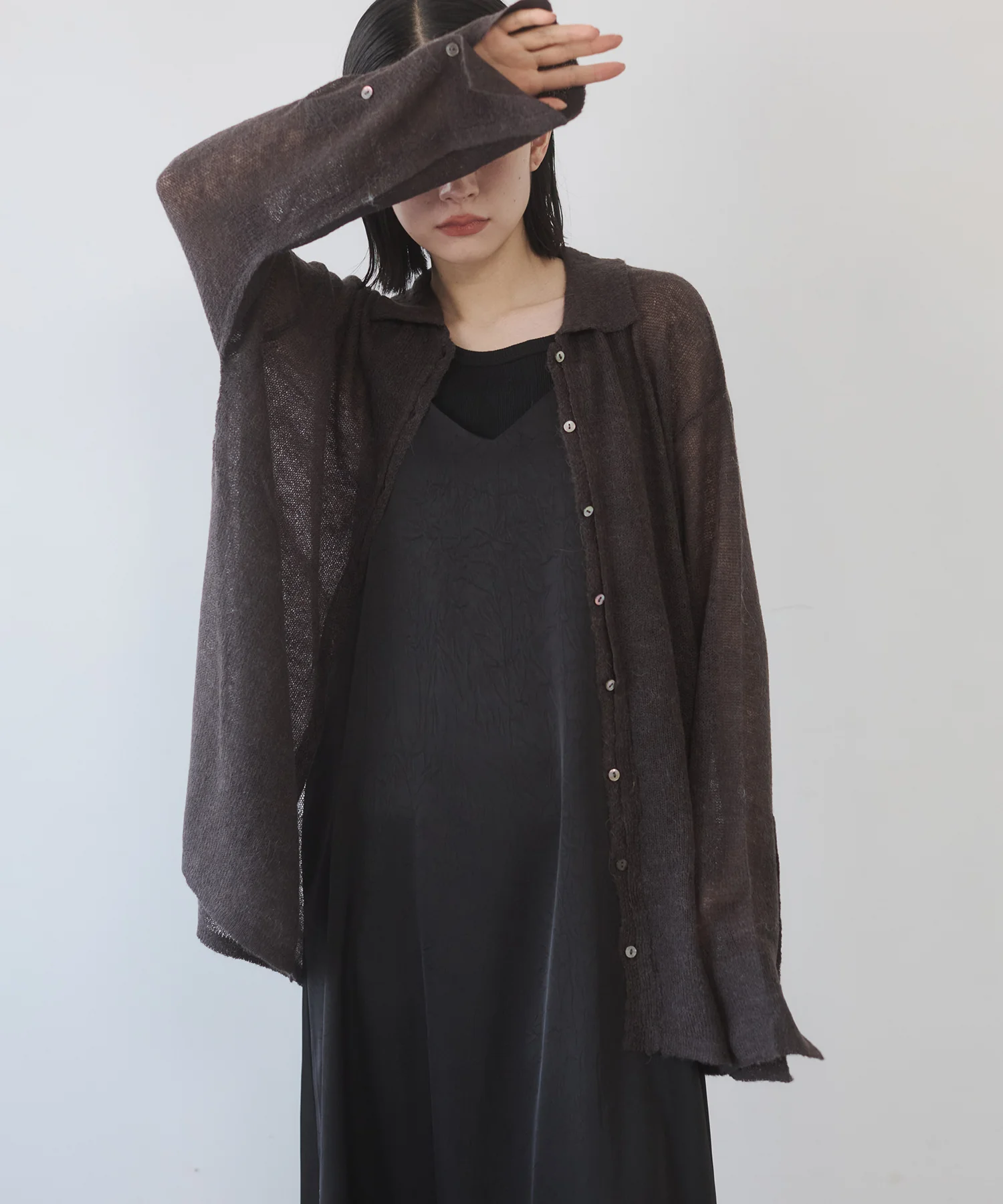 アルパカニット シアーシャツ