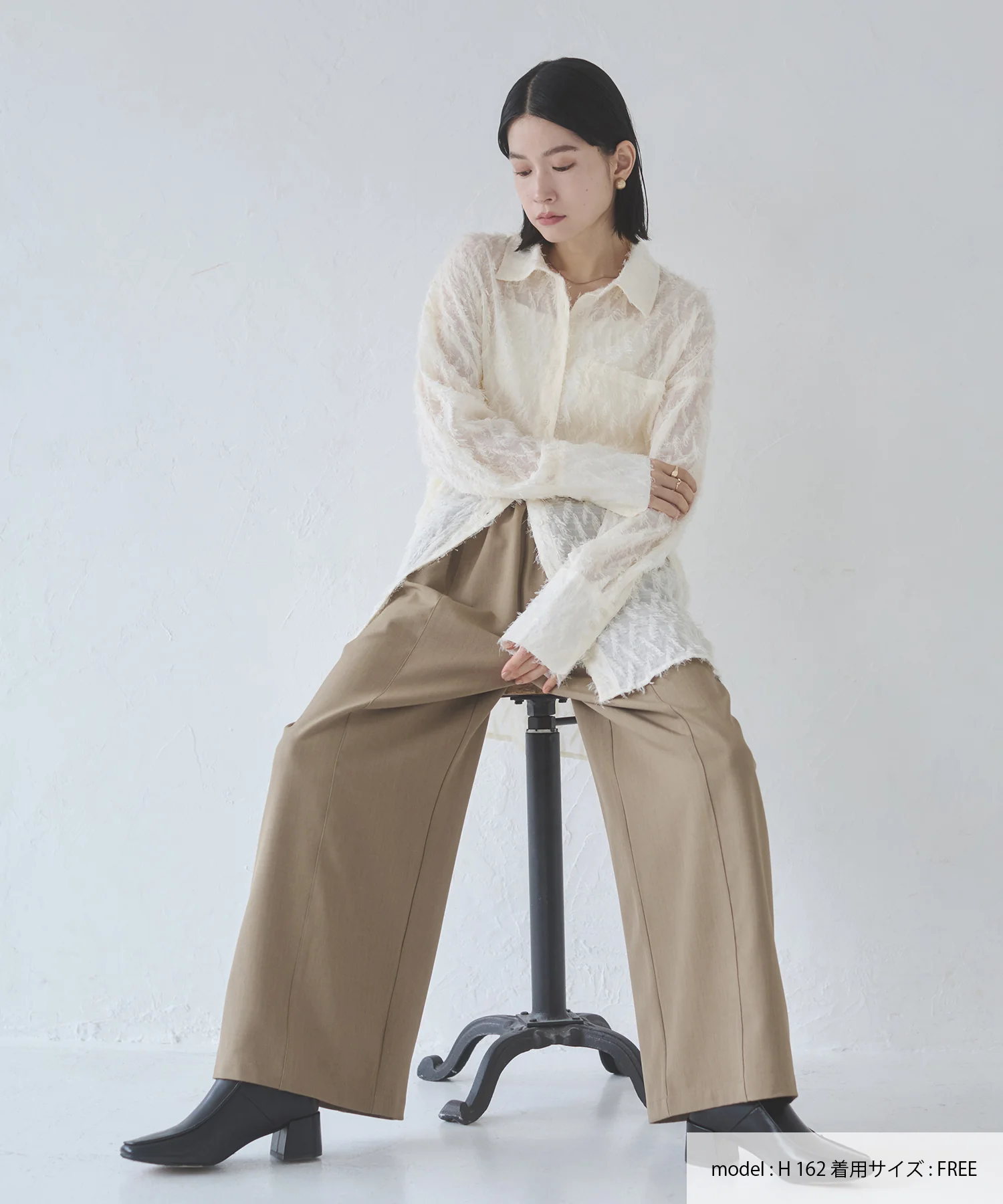 フェザーライク オーバーシアーシャツ