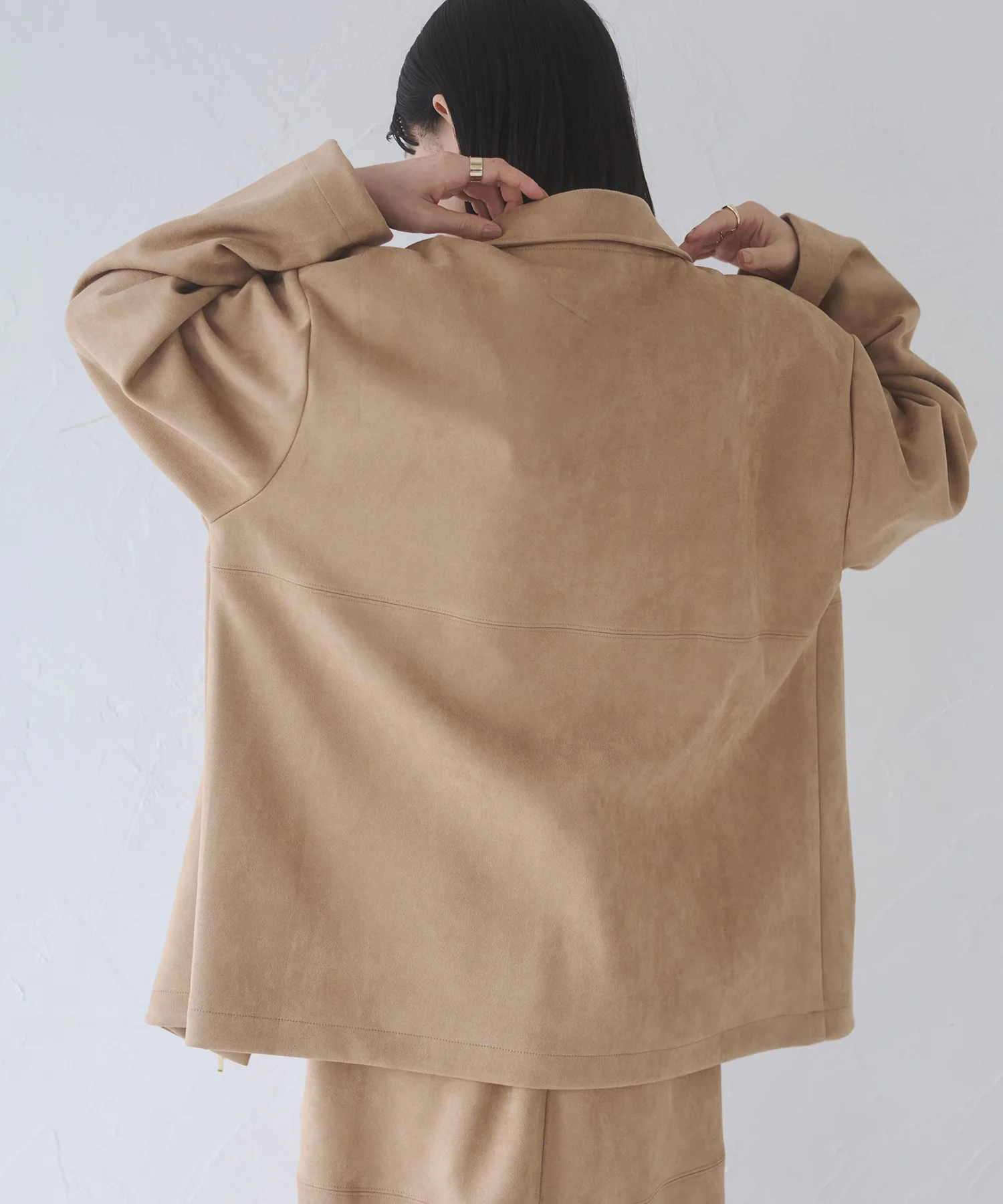 フェイクスウェード Wジップオーバーブルゾン