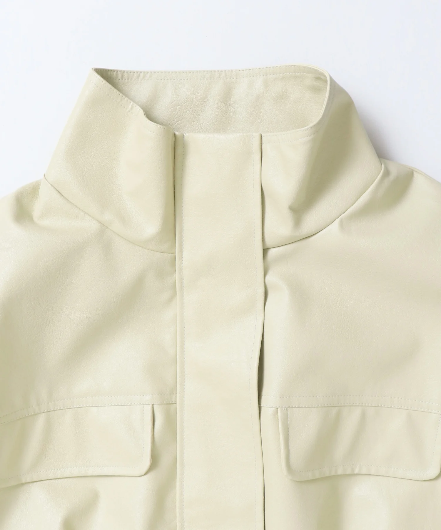 フェイクレザー オーバーブルゾン