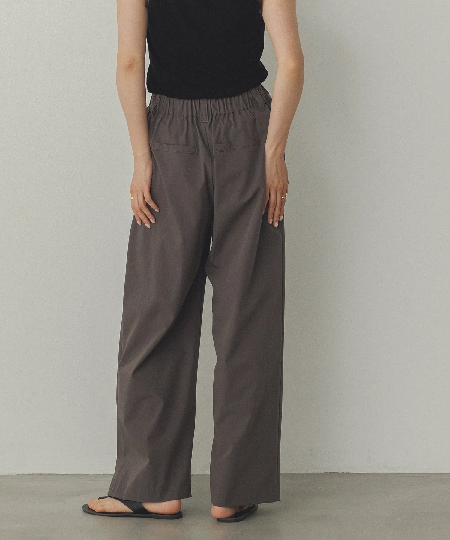 【接触冷感】ワイドストレートパンツ