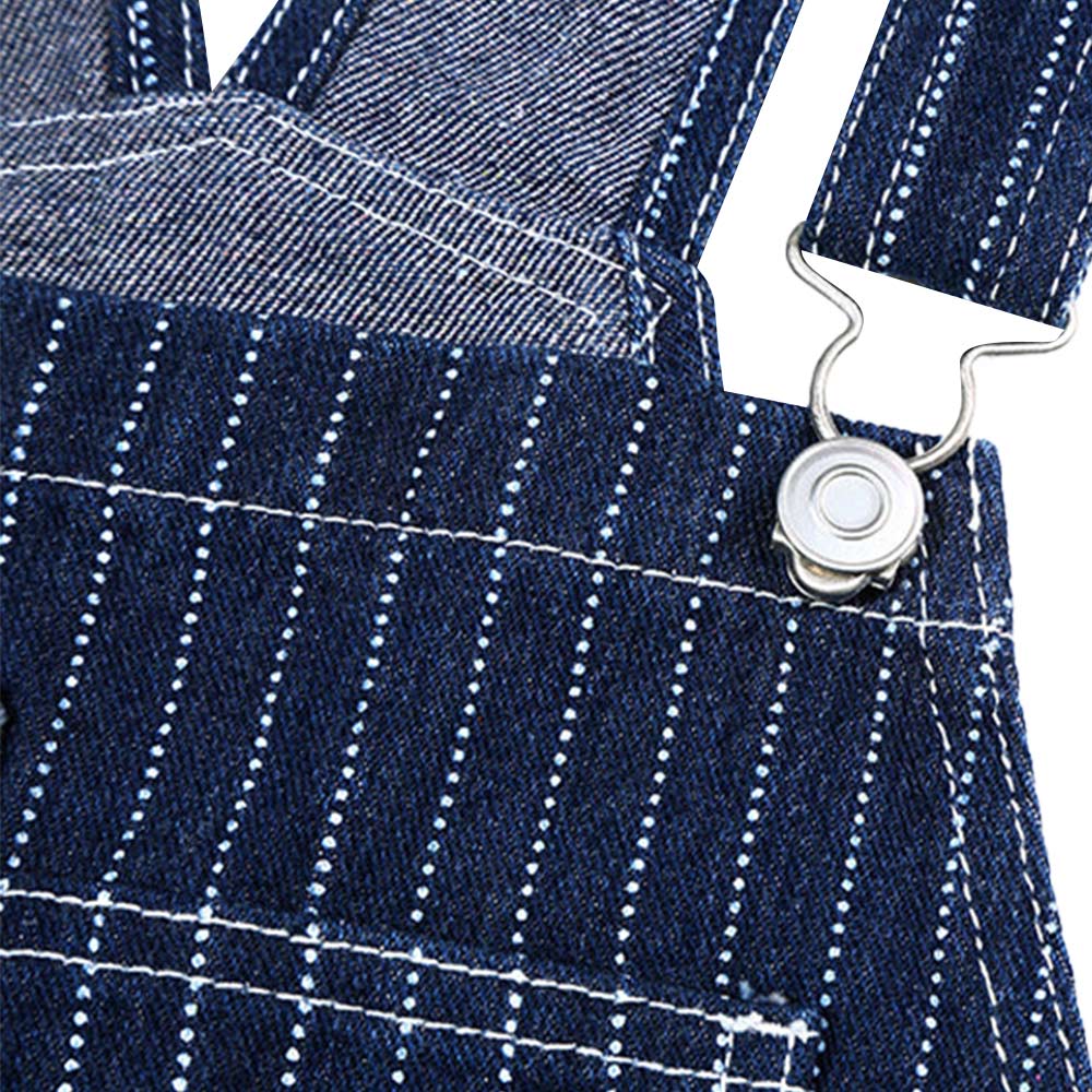 ストライプデニムオーバーオール