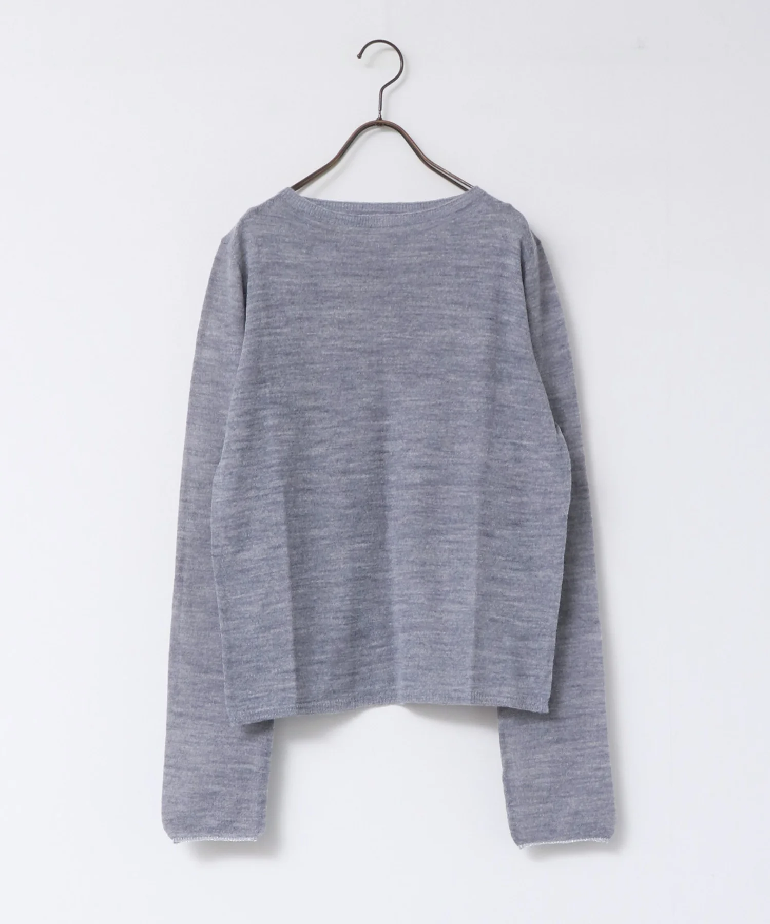 【WEB限定/別注】ラメライン入り ウールミックスシアーニット