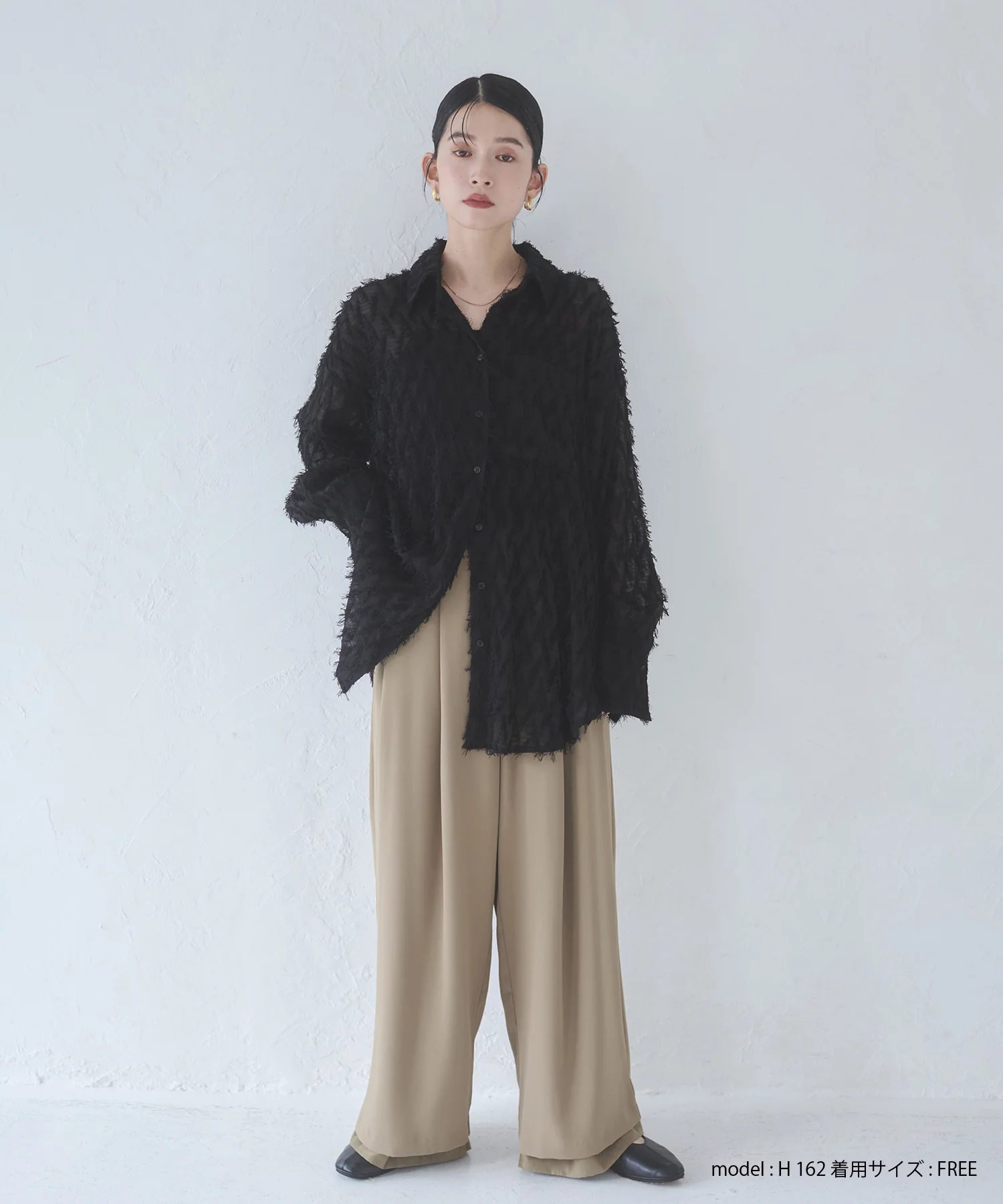 フェザーライク オーバーシアーシャツ