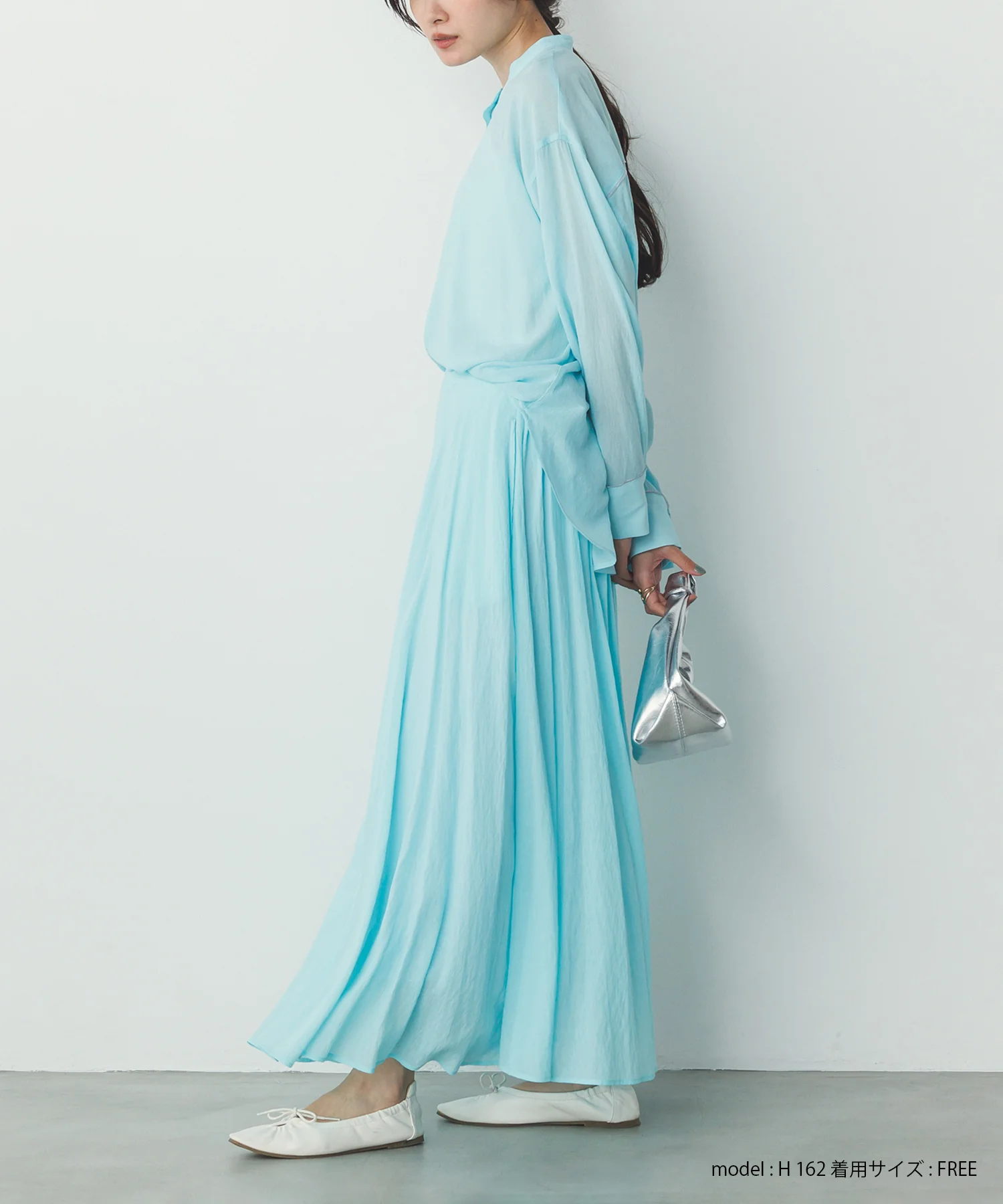 【新色追加】ハイツイストシアー マキシフレアスカート