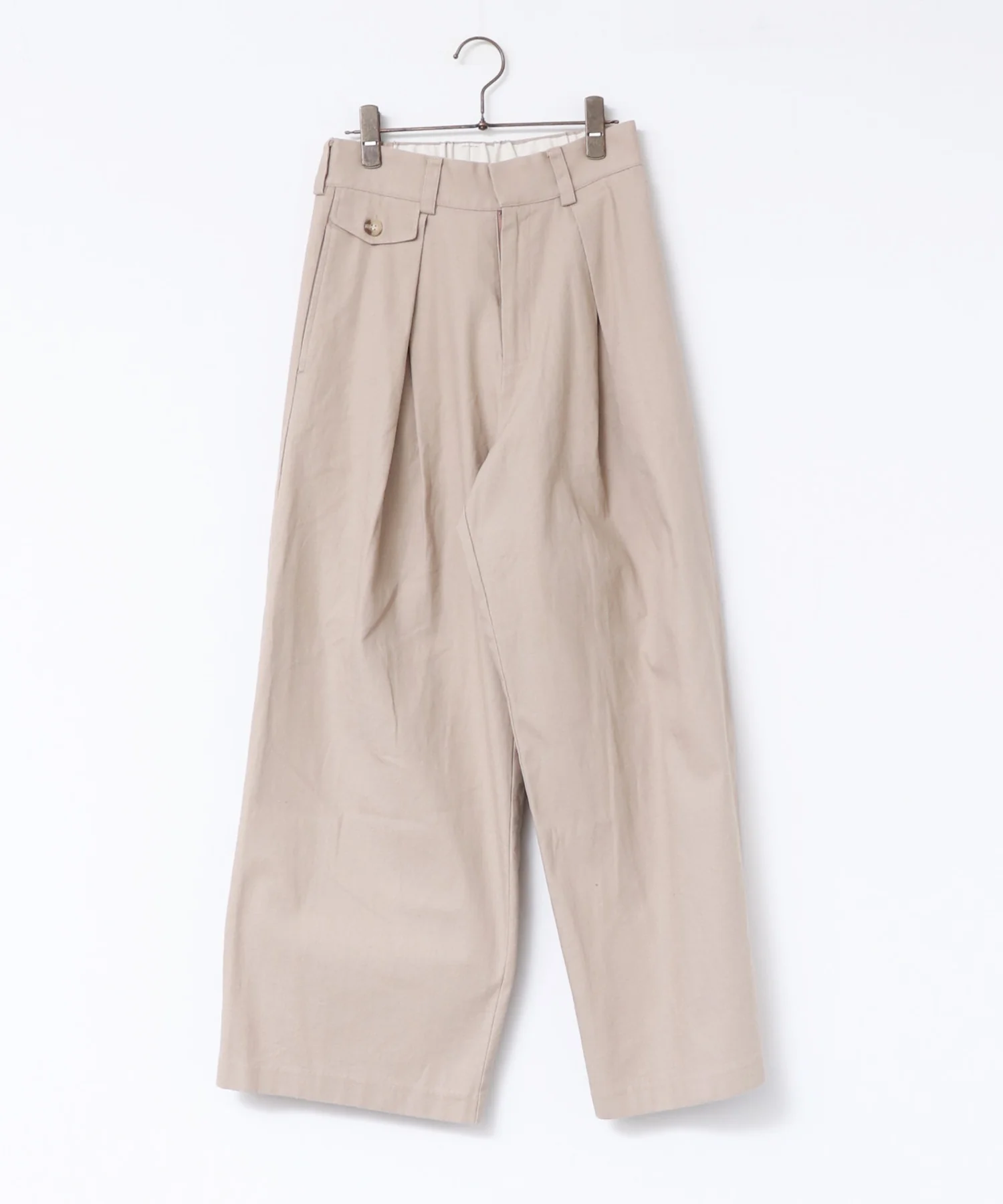 ストレッチストレートワイドパンツ