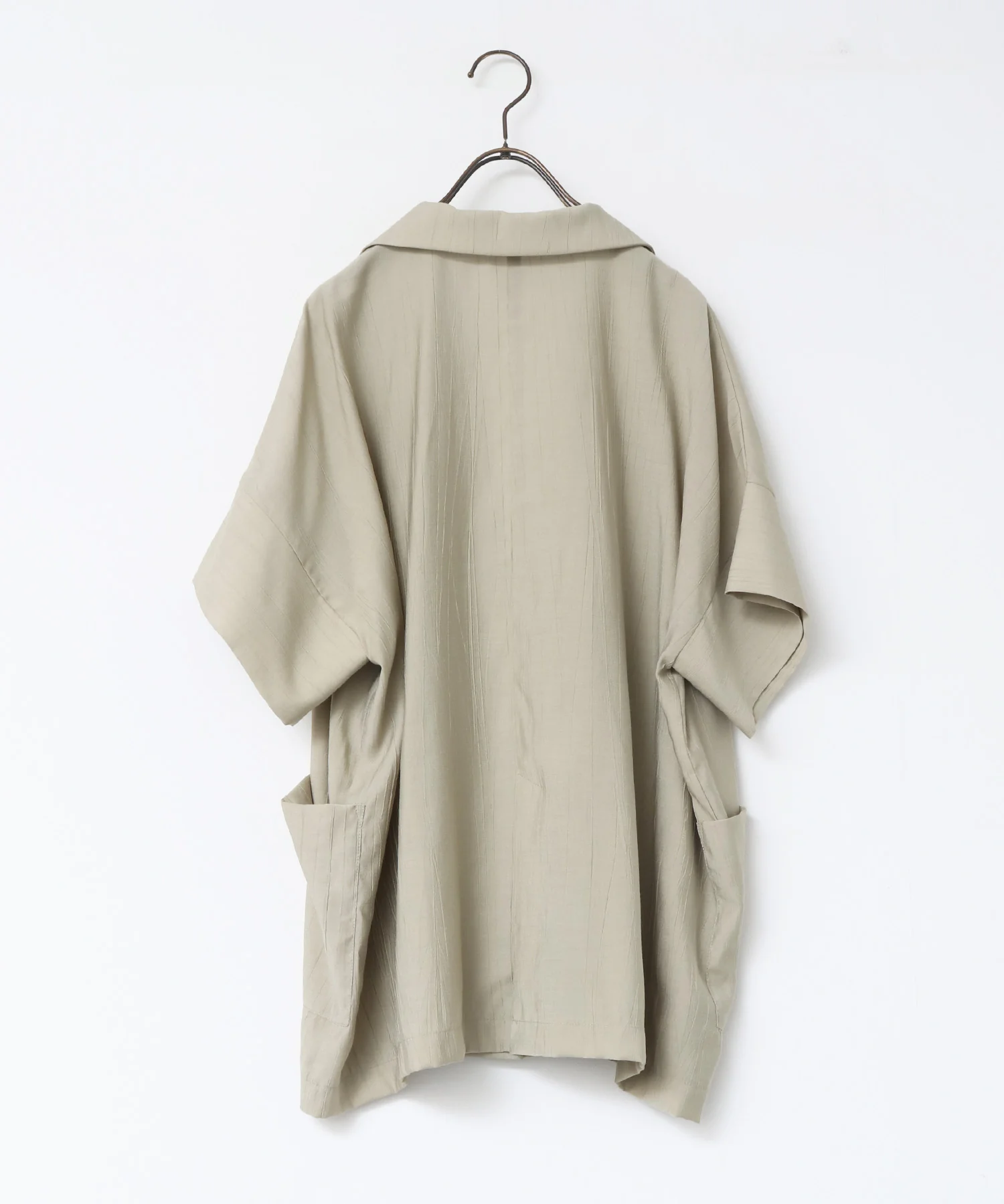 ワッシャーサテン シャツジャケット