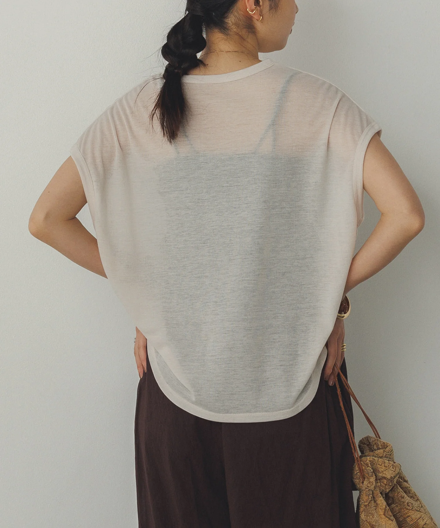 オーバーフレンチ シアーTシャツ