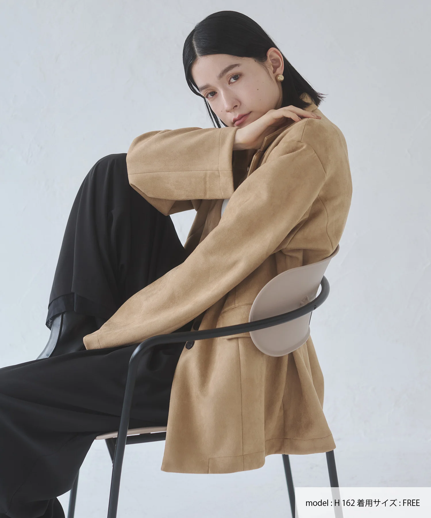 フェイクスウェード テーラードジャケット