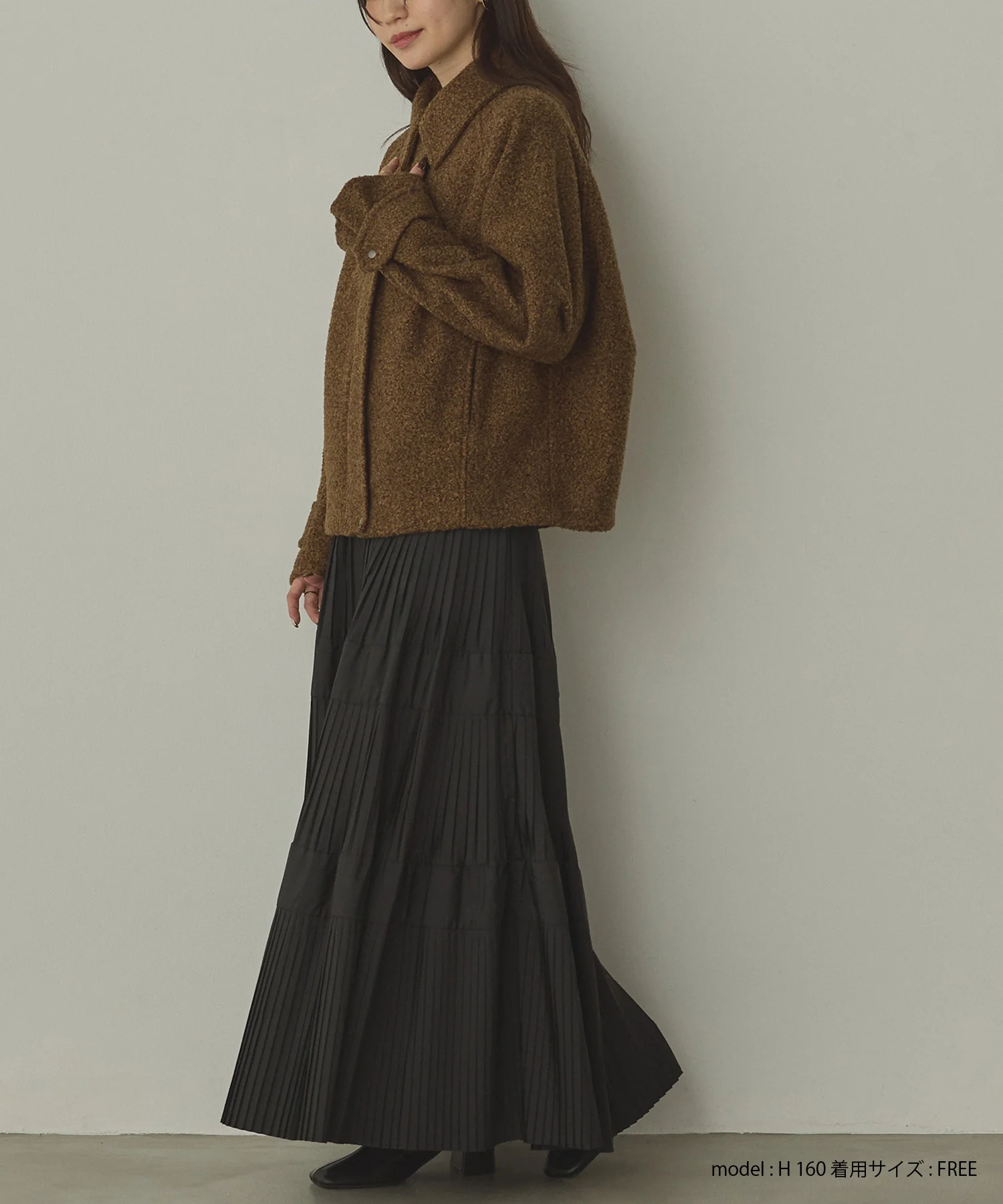 くるくるブークレ ショートブルゾン