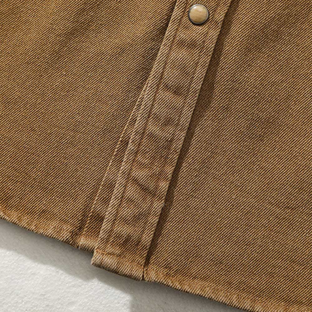 総刺繍　ブルースロックウエスタンシャツ