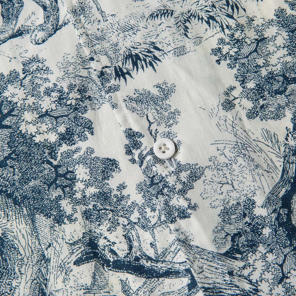 トワルドジュイ 　「タイガー＆ジャングル柄」開襟シャツ