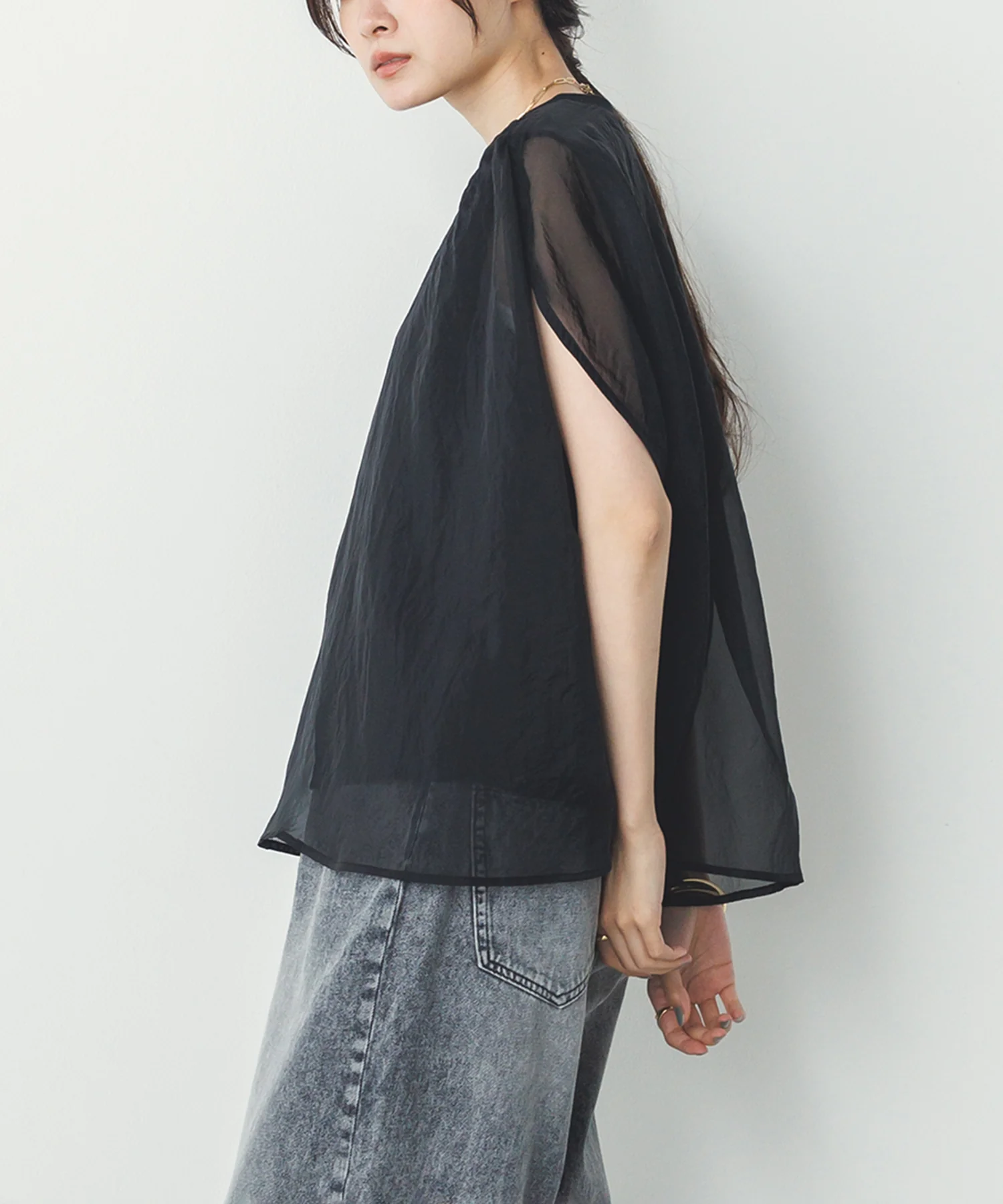 ニュアンス シアーレイヤードトップス