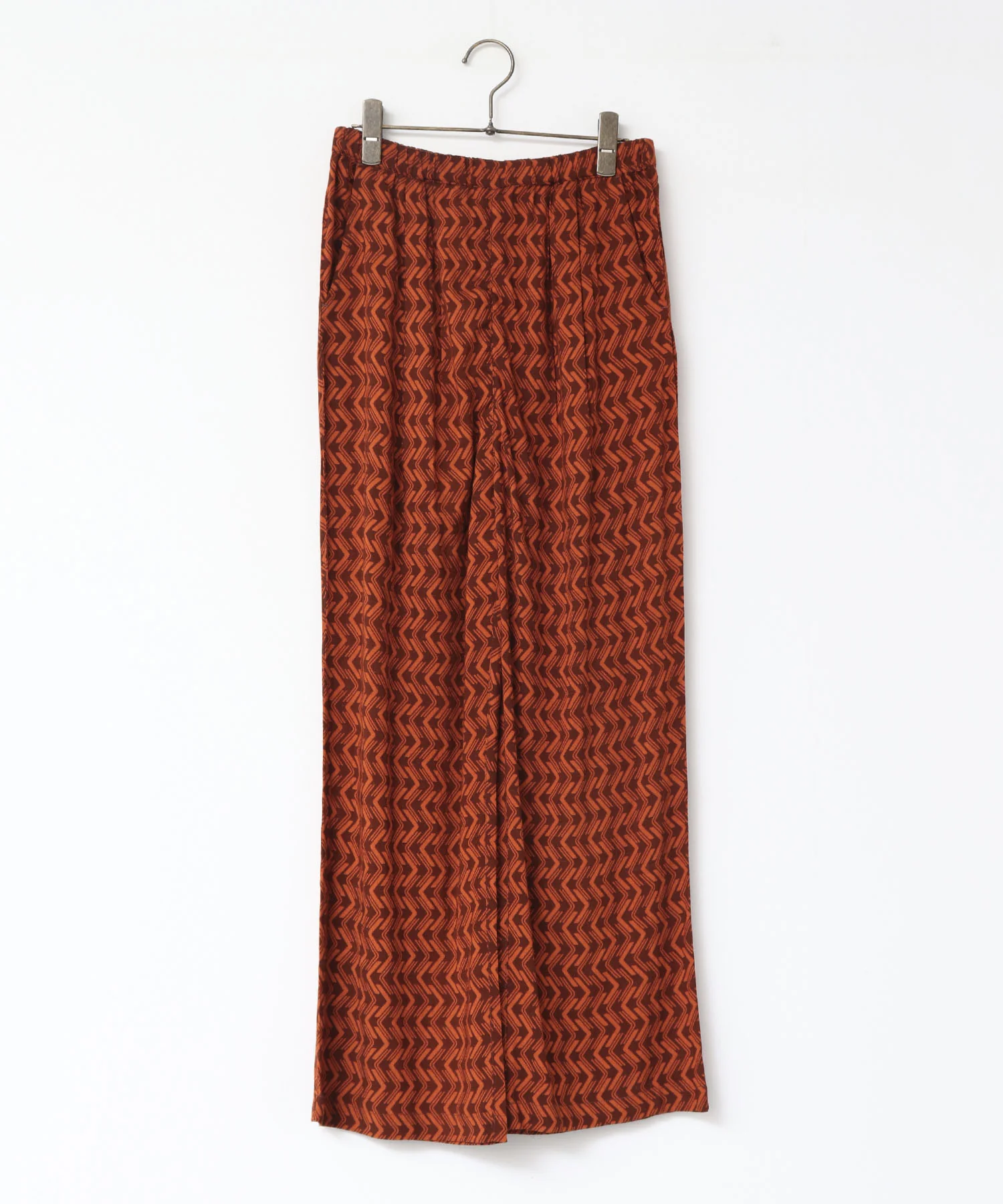 レーヨン プリントストレートパンツ