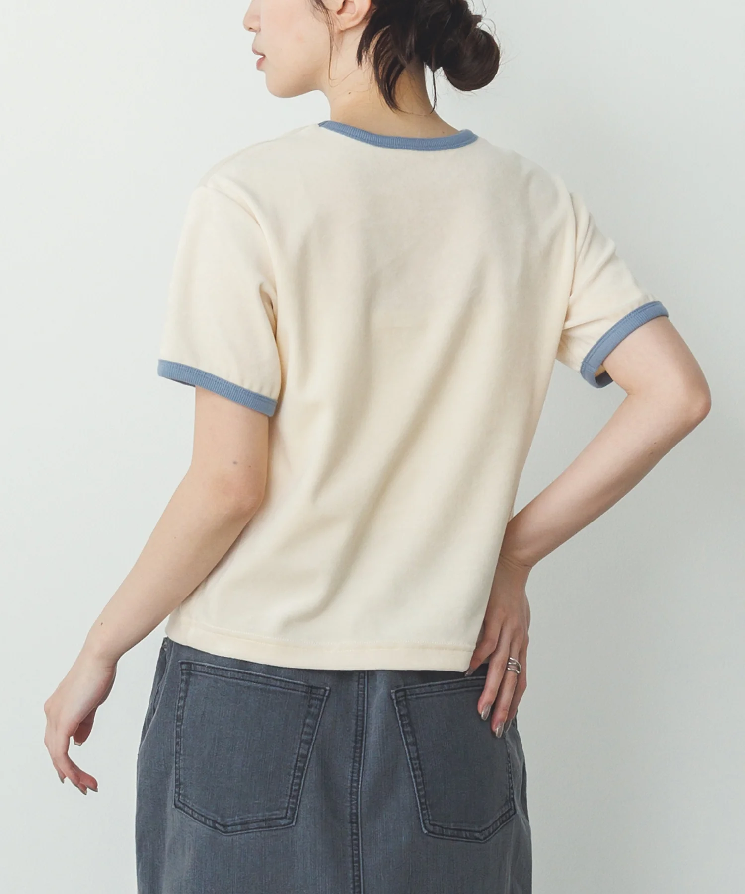 ベロア リンガーTシャツ