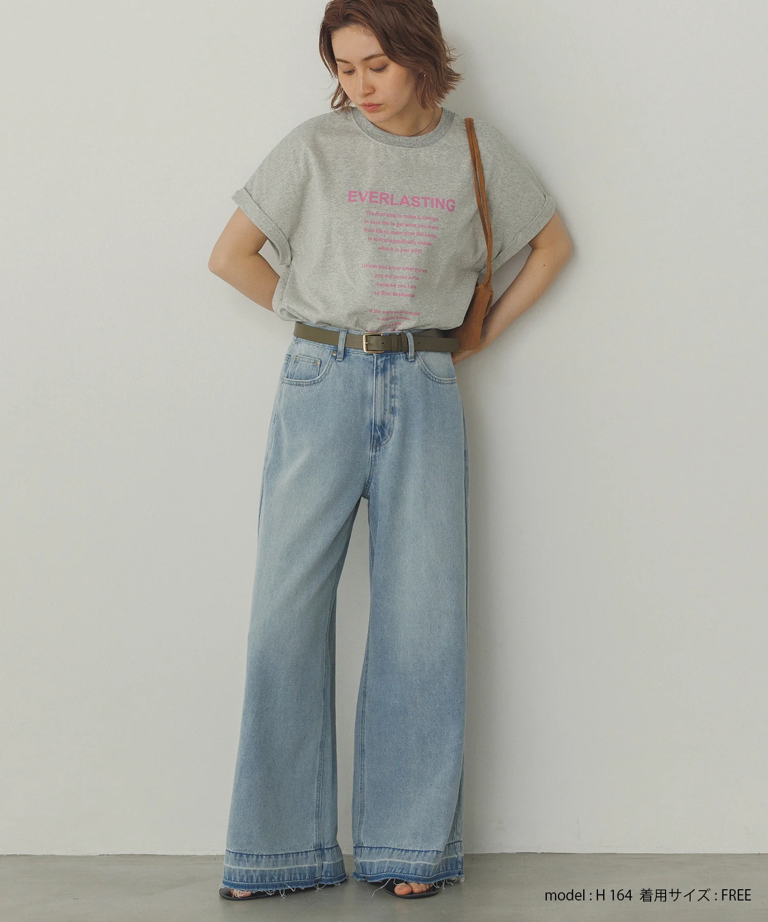 前後2WAY ロゴプリントTシャツ