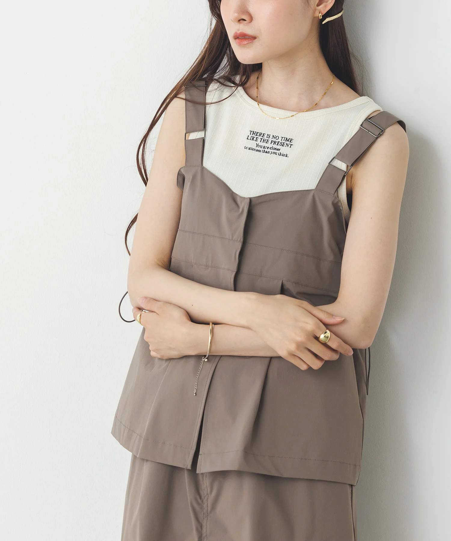 【接触冷感】2WAY バックドロストビスチェ