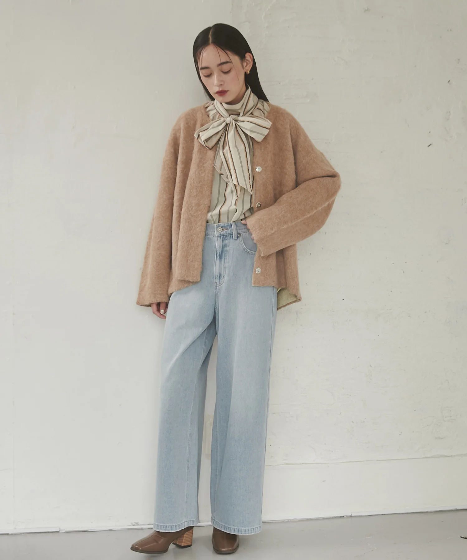 ダブルフェイス ニットコート