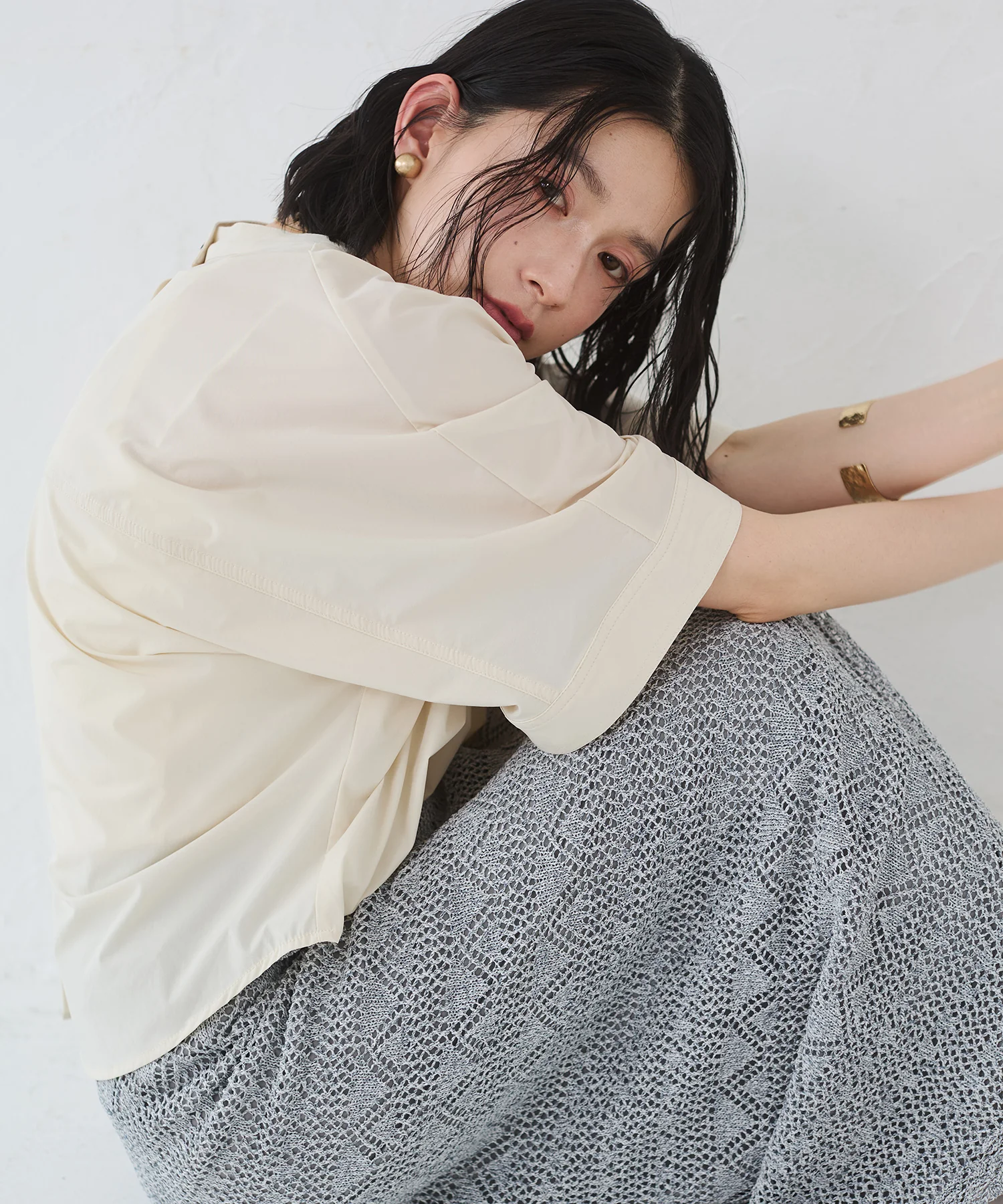 【接触冷感】ドルマンシャツ