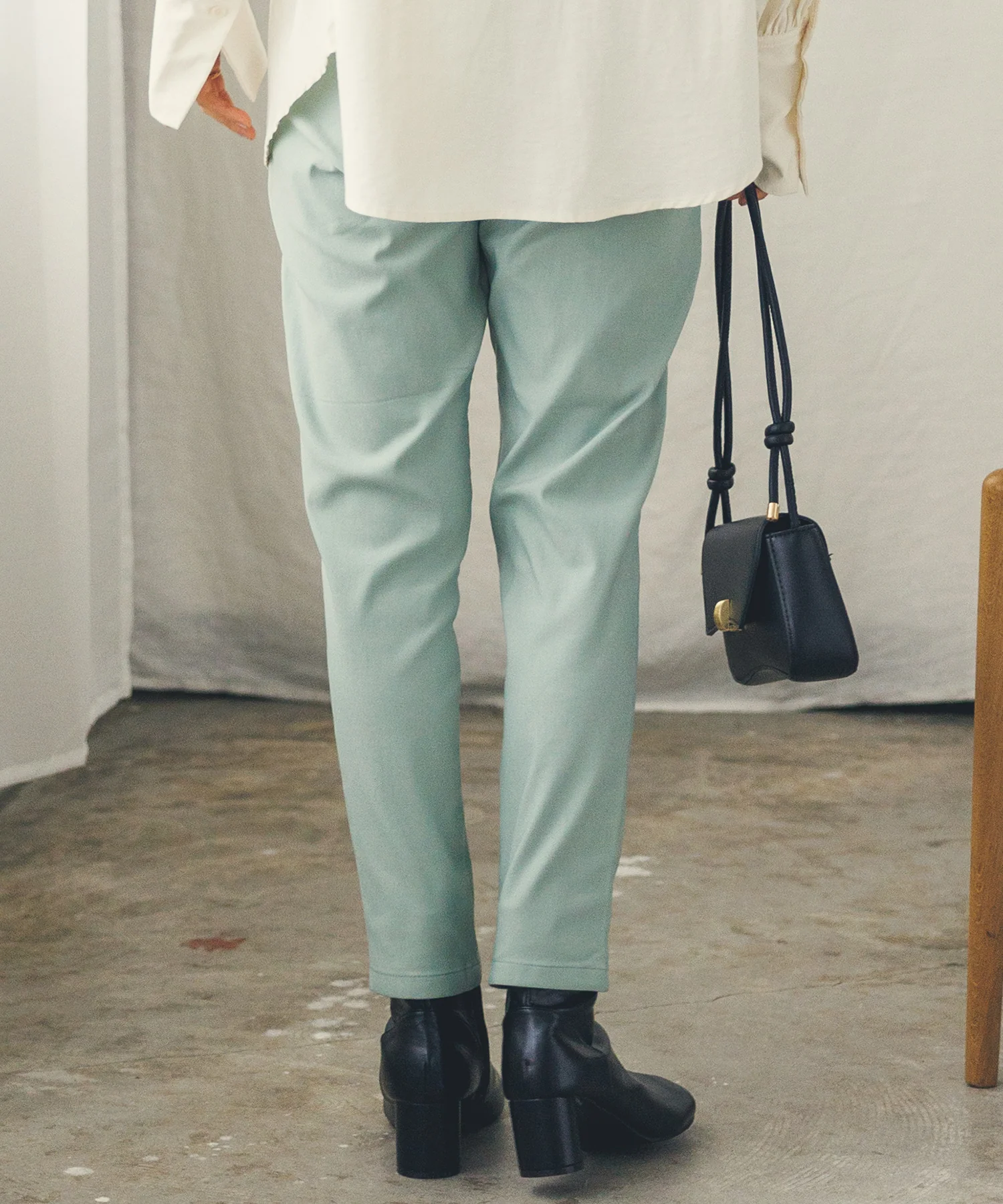 裏起毛 バリらくテーパードスキニーパンツ S Mサイズ