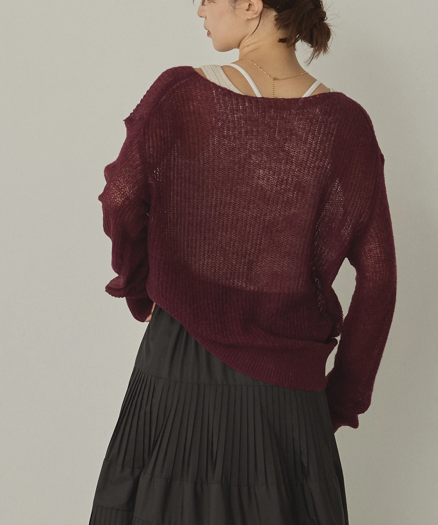 アルパカニット ロゴシアートップス