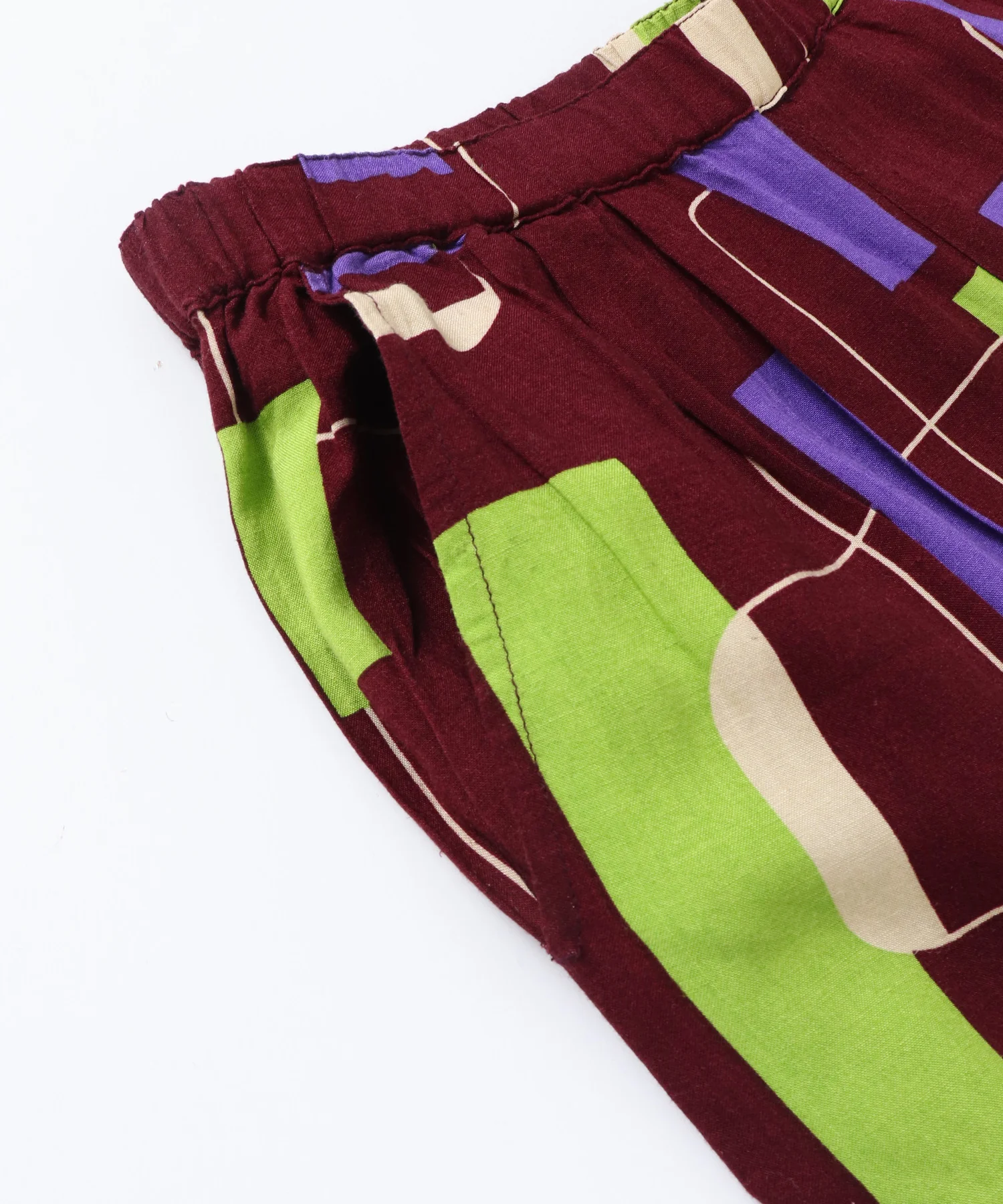 レーヨン スラブプリント イージーパンツ