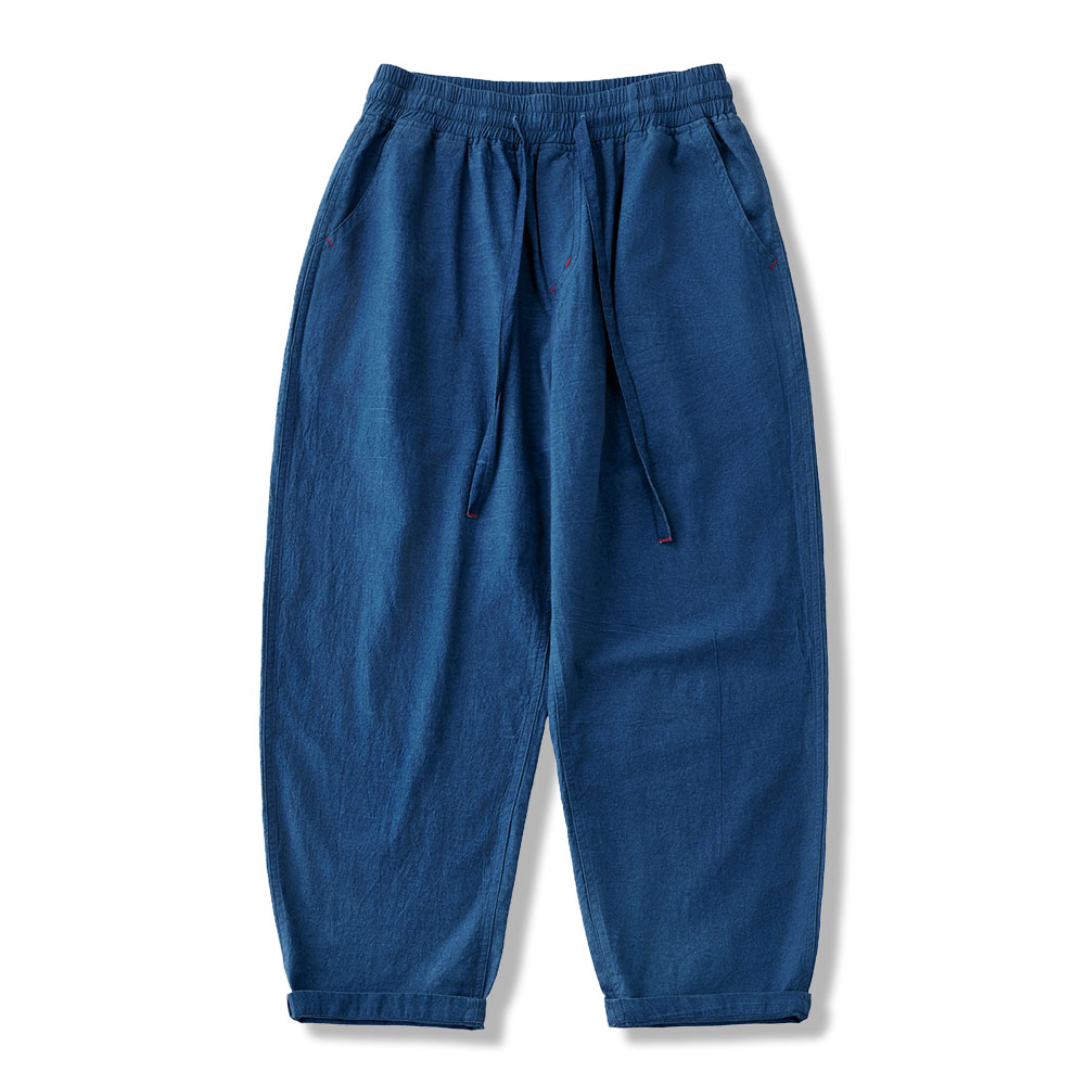 藍染 メンズコットンワイドパンツ