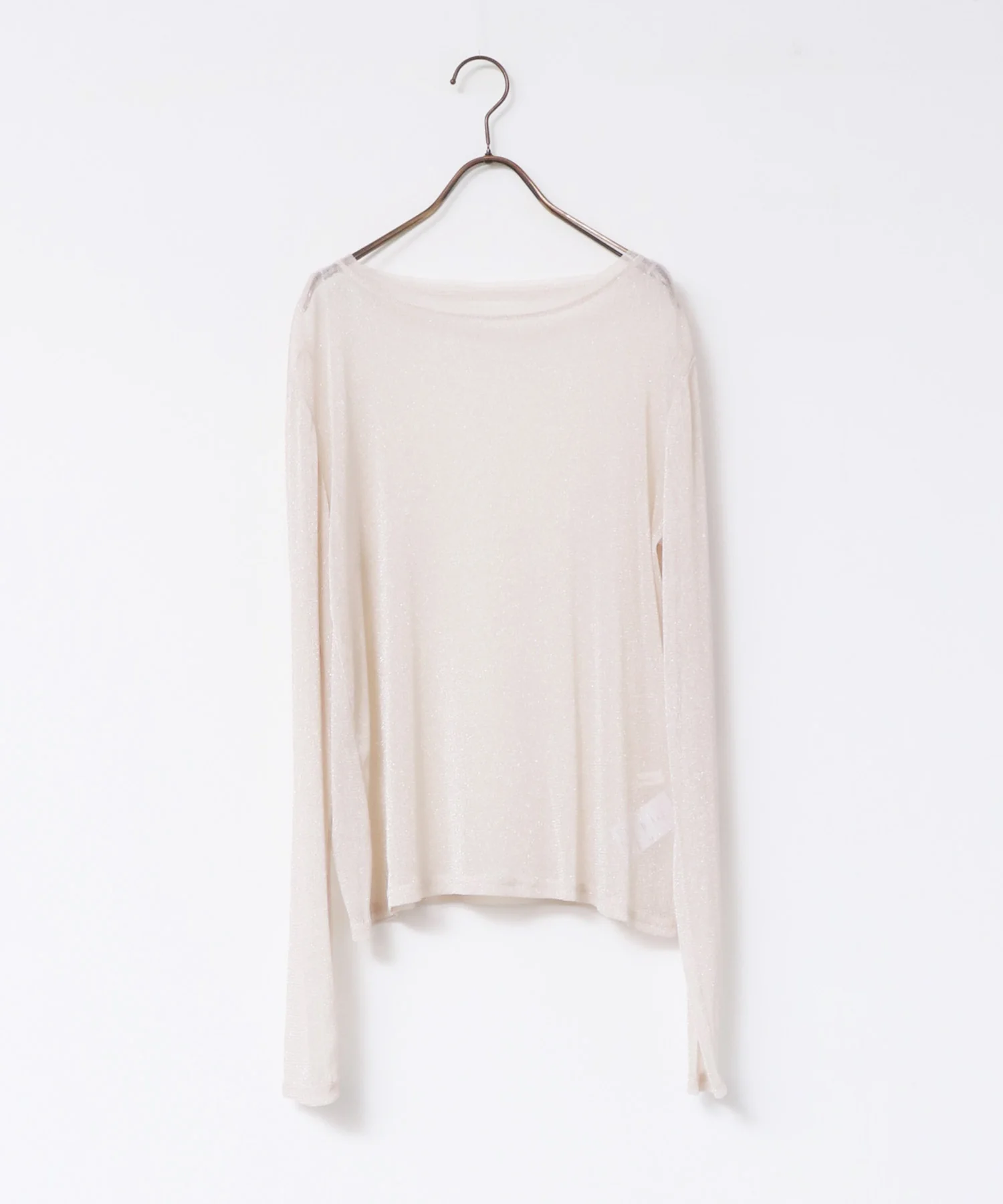 ラメシアークルーネックトップス